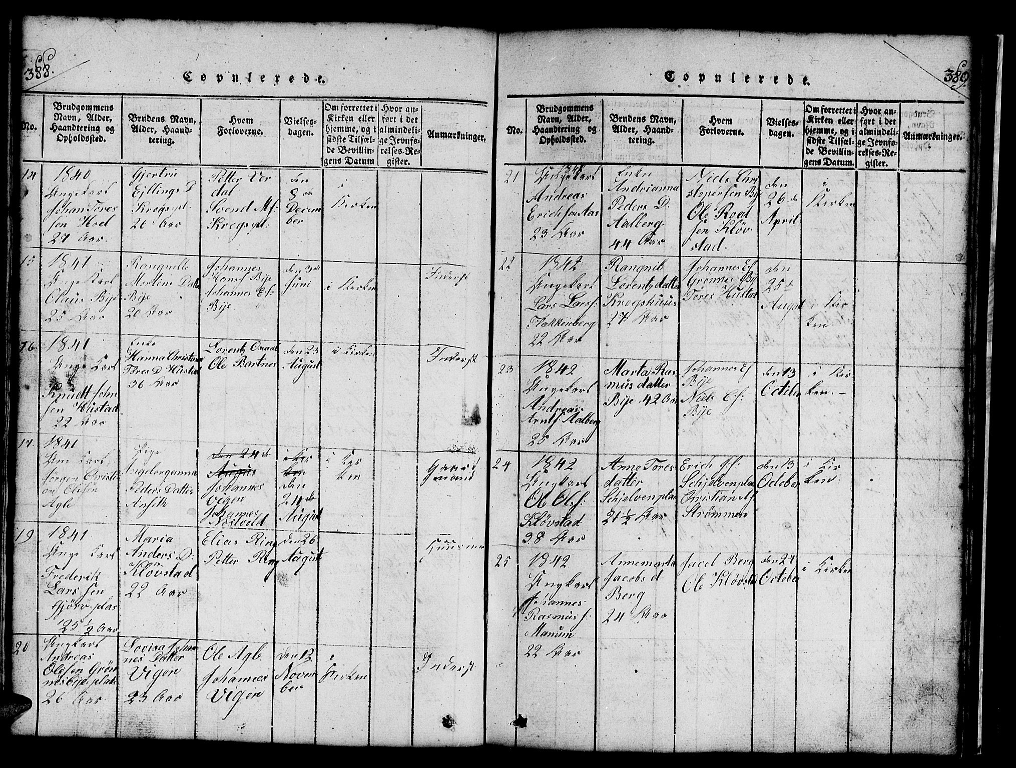 Ministerialprotokoller, klokkerbøker og fødselsregistre - Nord-Trøndelag, AV/SAT-A-1458/732/L0317: Klokkerbok nr. 732C01, 1816-1881, s. 388-389