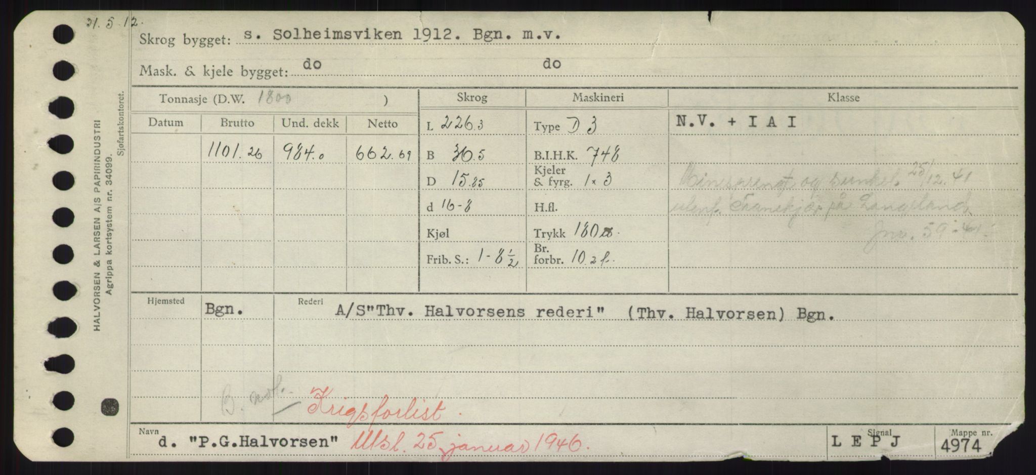 Sjøfartsdirektoratet med forløpere, Skipsmålingen, AV/RA-S-1627/H/Hd/L0029: Fartøy, P, s. 1