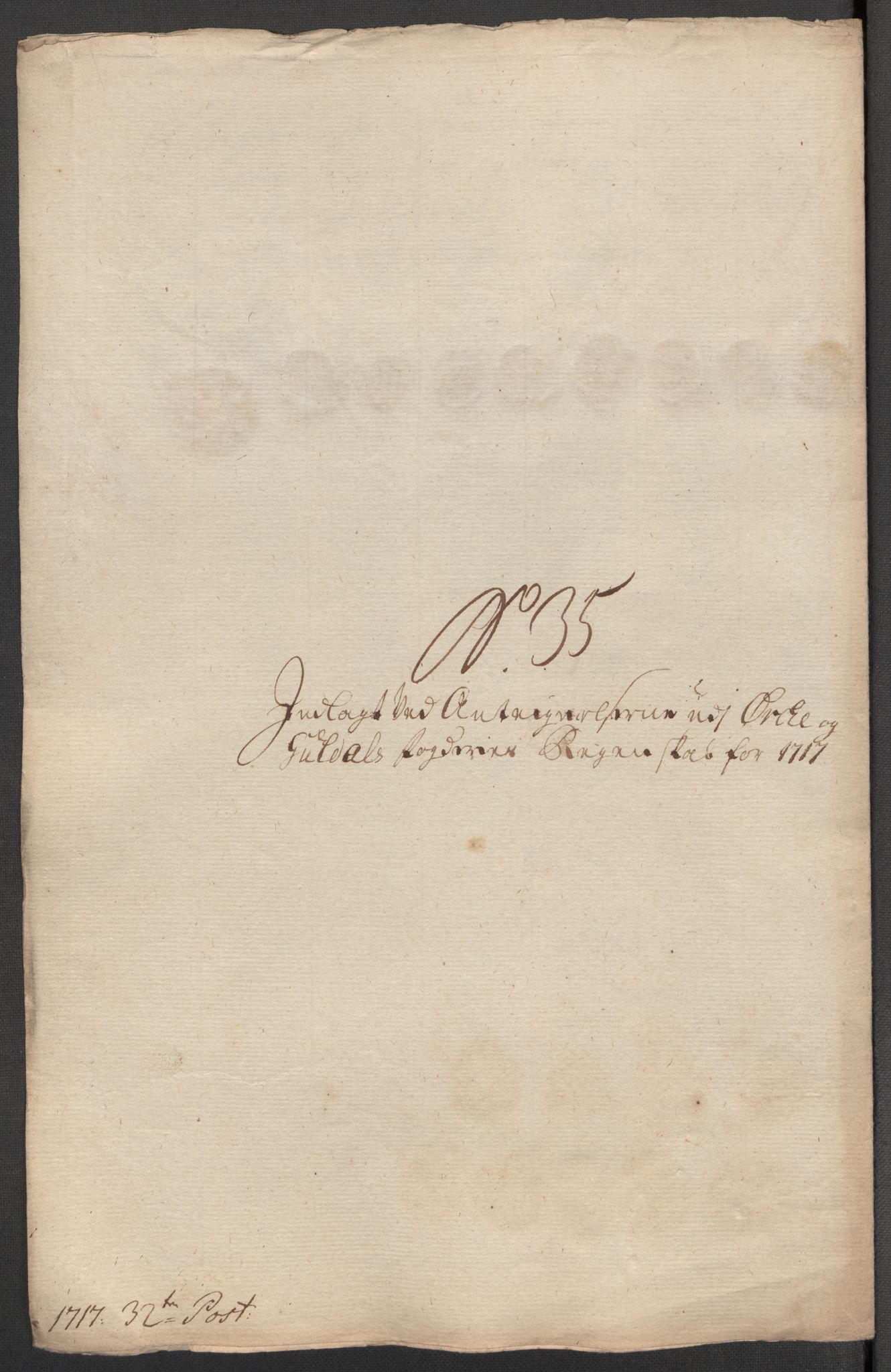 Rentekammeret inntil 1814, Reviderte regnskaper, Fogderegnskap, AV/RA-EA-4092/R60/L3970: Fogderegnskap Orkdal og Gauldal, 1717, s. 136