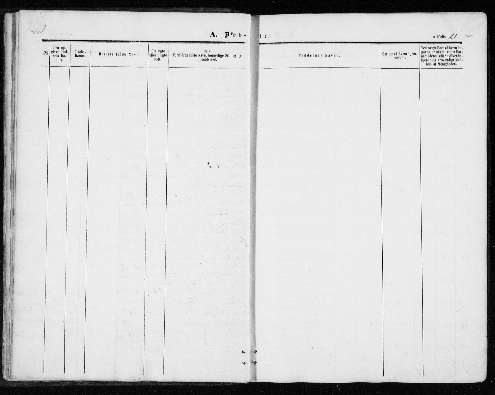 Ministerialprotokoller, klokkerbøker og fødselsregistre - Sør-Trøndelag, SAT/A-1456/646/L0612: Ministerialbok nr. 646A10, 1858-1869, s. 21