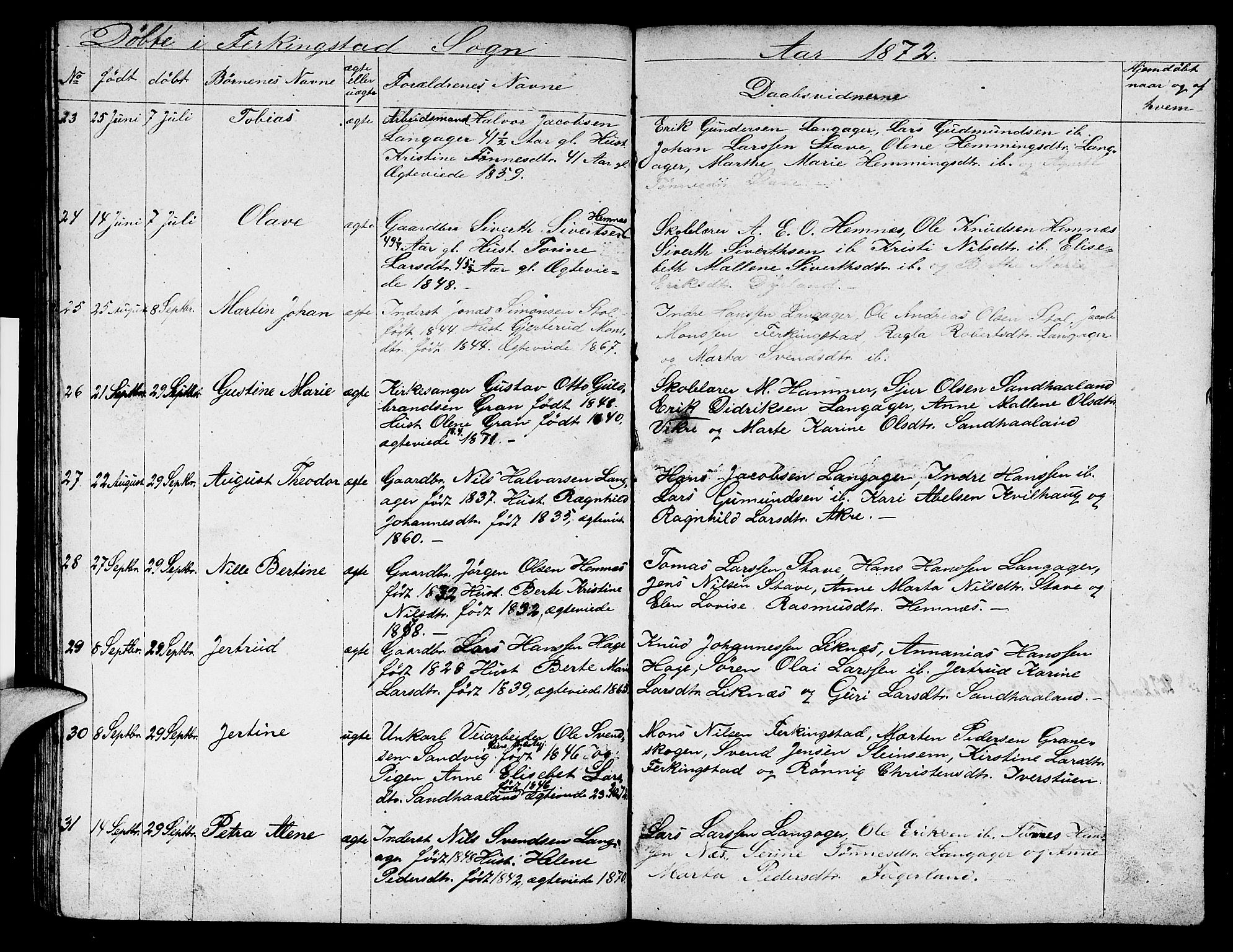 Skudenes sokneprestkontor, AV/SAST-A -101849/H/Ha/Hab/L0002: Klokkerbok nr. B 2, 1848-1873