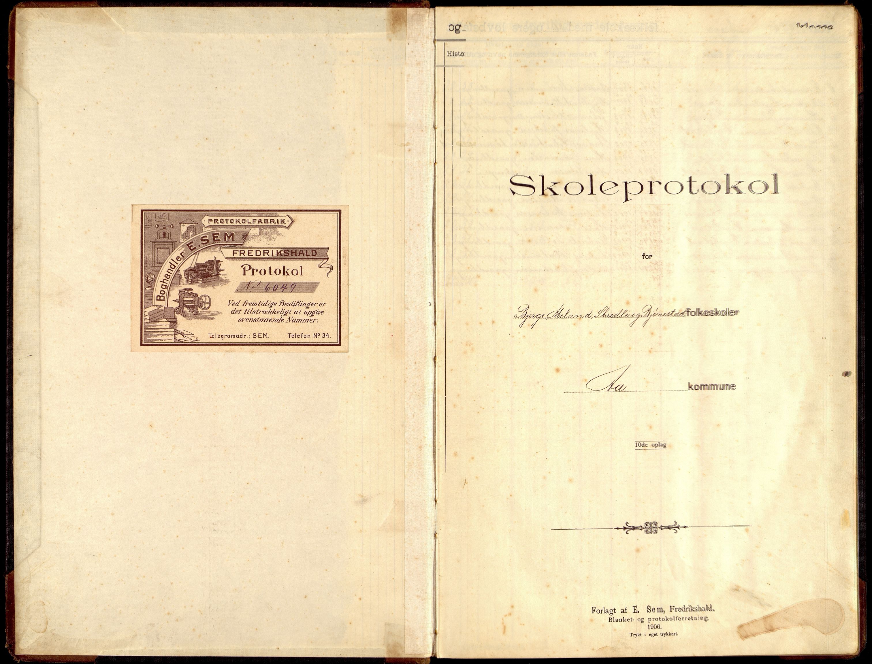 Lyngdal kommune - Berge Skolekrets, ARKSOR/1032LG551/H/L0004: Skoleprotokoll, 1907-1921