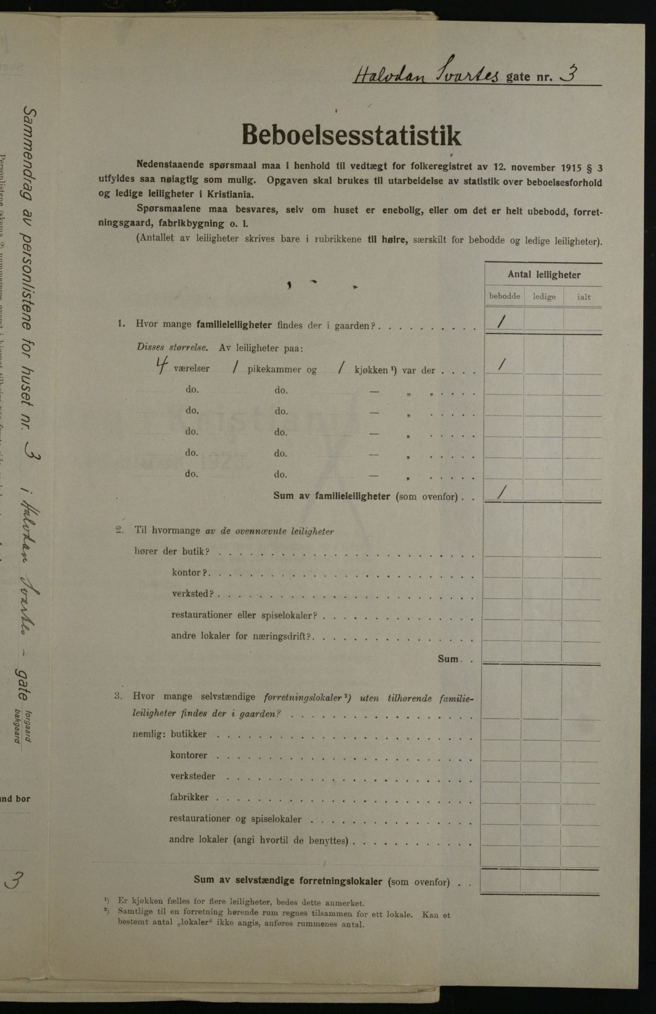 OBA, Kommunal folketelling 1.12.1923 for Kristiania, 1923, s. 38186