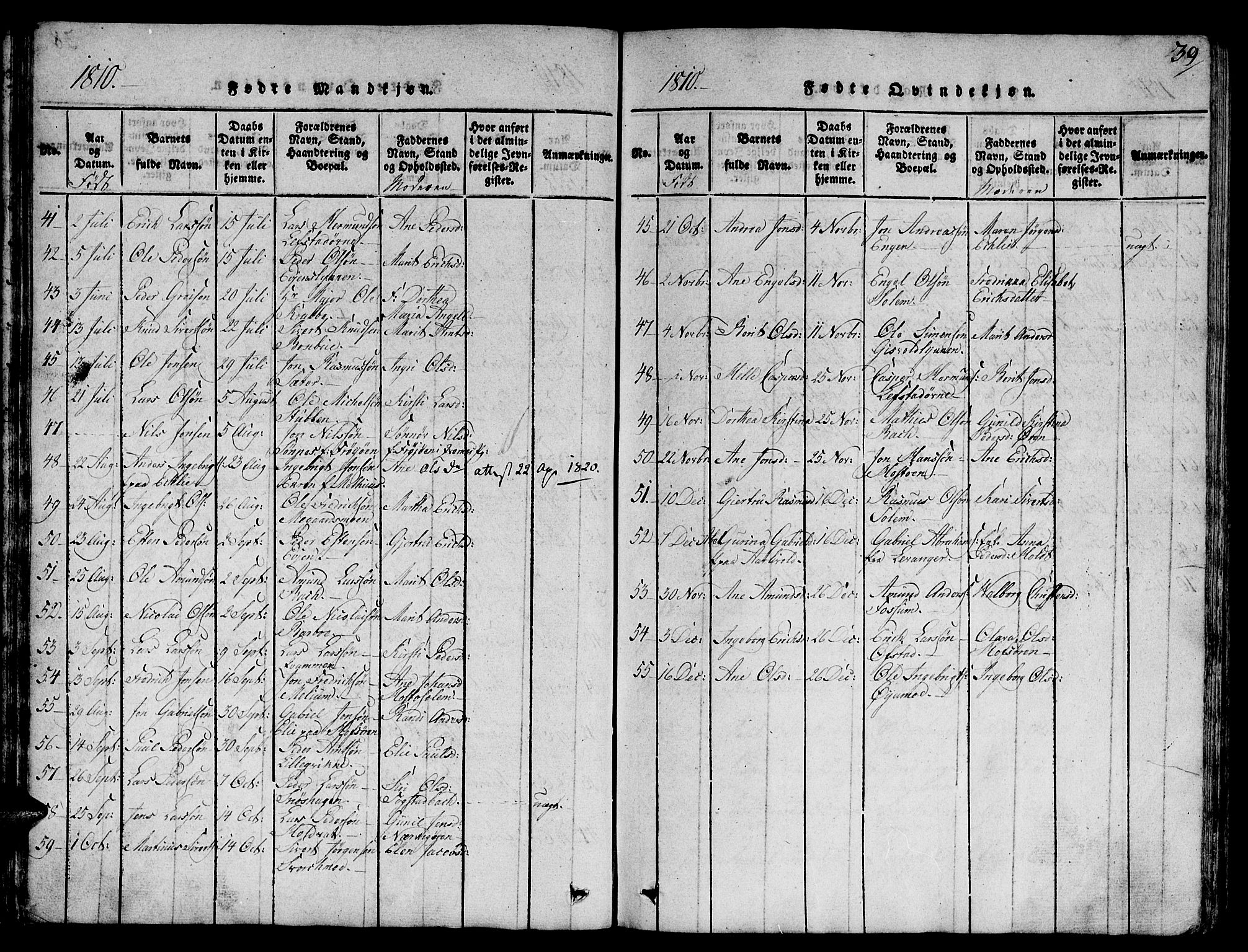 Ministerialprotokoller, klokkerbøker og fødselsregistre - Sør-Trøndelag, AV/SAT-A-1456/668/L0803: Ministerialbok nr. 668A03, 1800-1826, s. 39