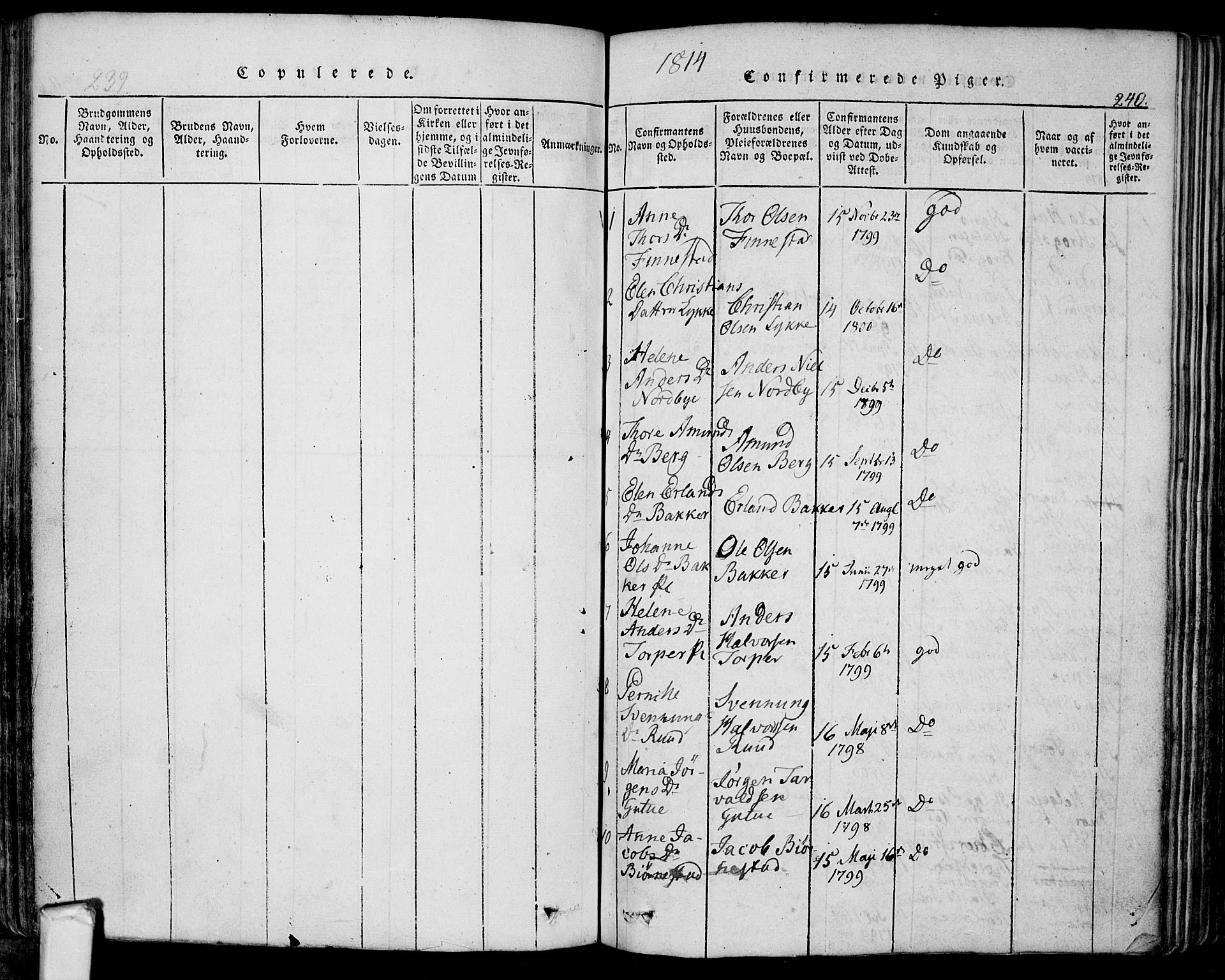 Eidsberg prestekontor Kirkebøker, AV/SAO-A-10905/F/Fa/L0007: Ministerialbok nr. I 7, 1814-1832, s. 240