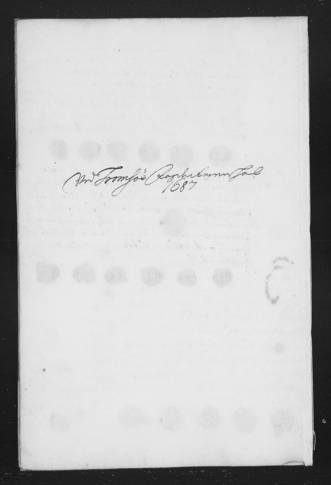 Rentekammeret inntil 1814, Reviderte regnskaper, Stiftamtstueregnskaper, Trondheim stiftamt og Nordland amt, AV/RA-EA-6044/R/Rh/L0010: Nordland amt, 1687