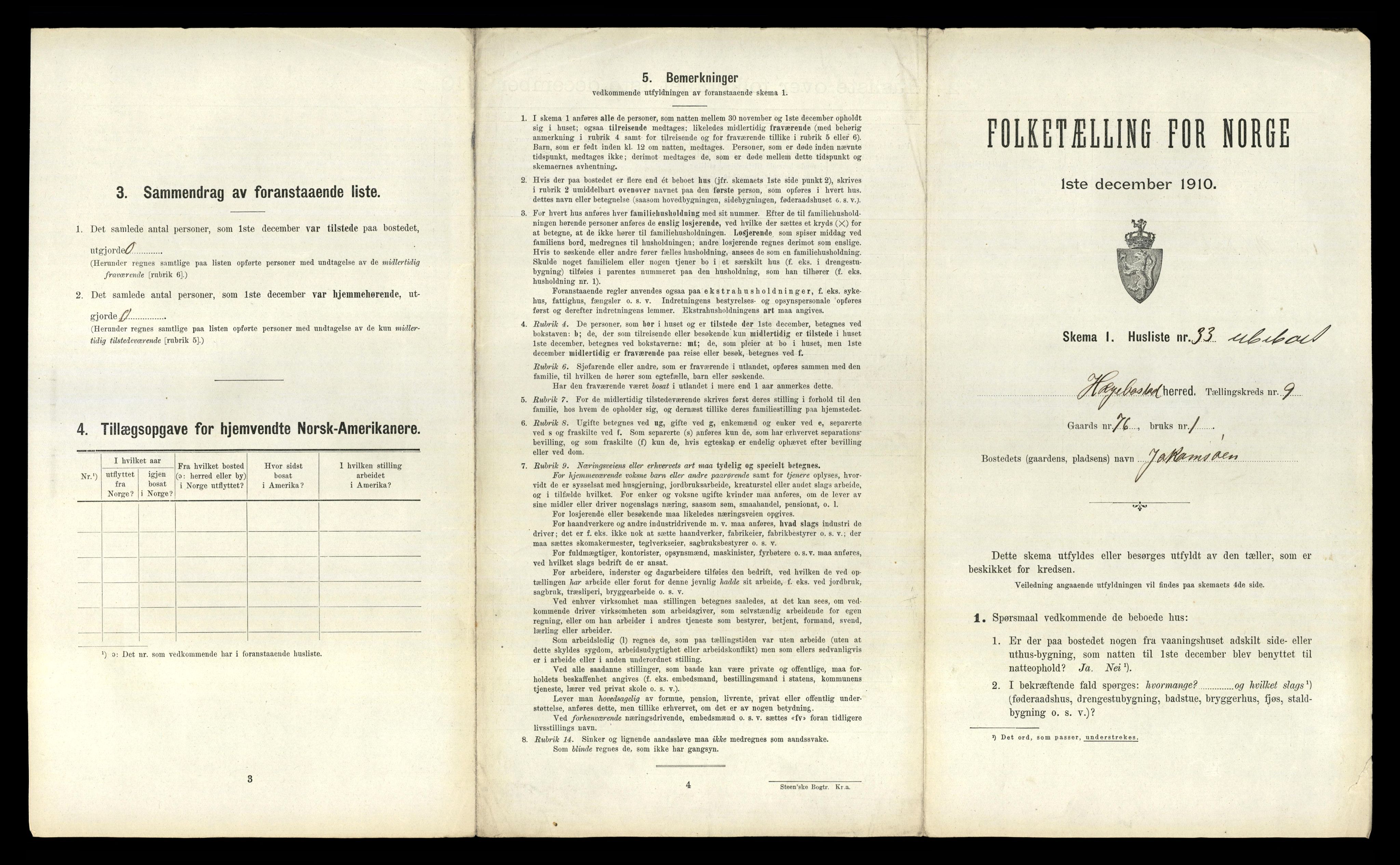 RA, Folketelling 1910 for 1034 Hægebostad herred, 1910, s. 771
