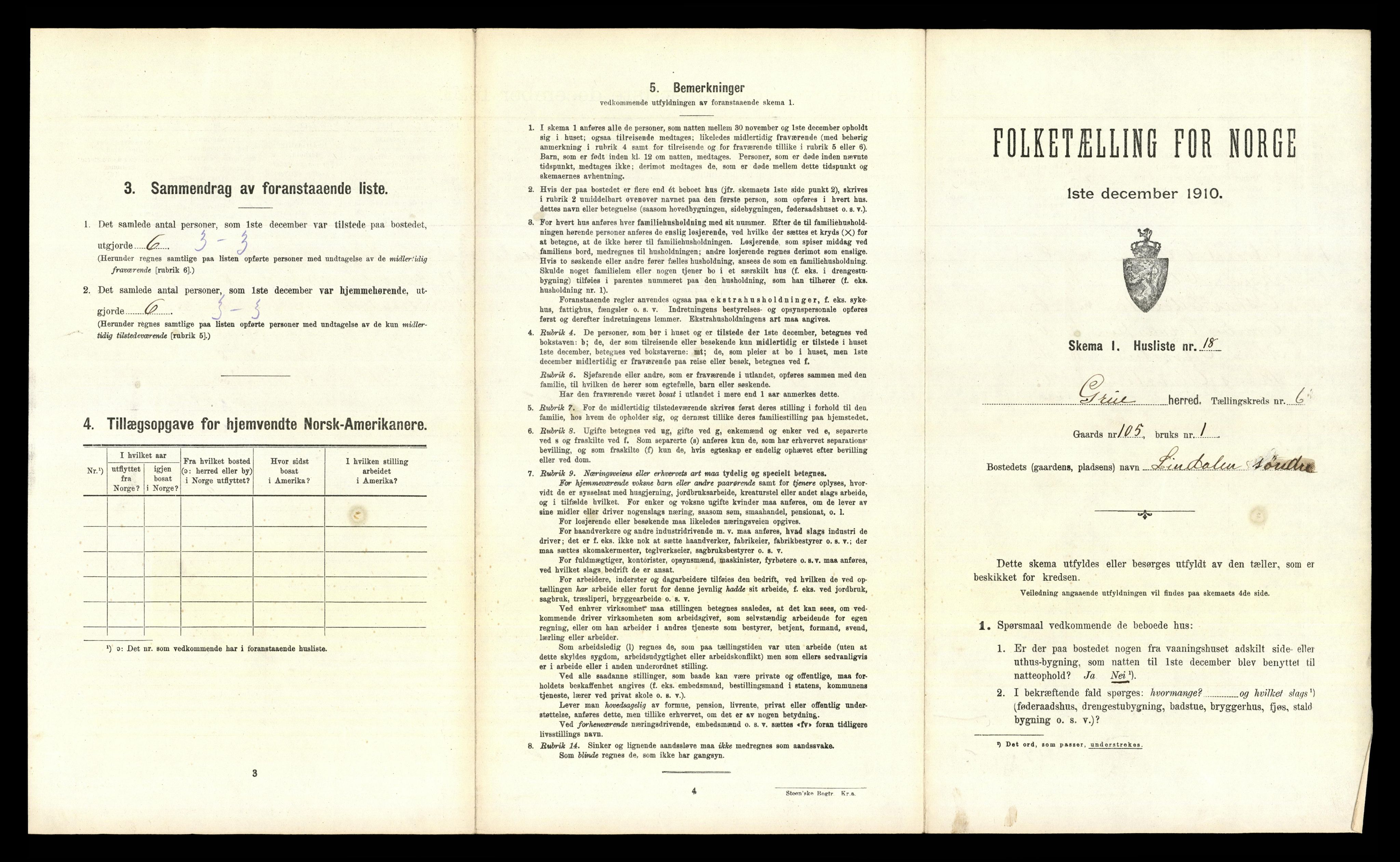 RA, Folketelling 1910 for 0423 Grue herred, 1910, s. 1103