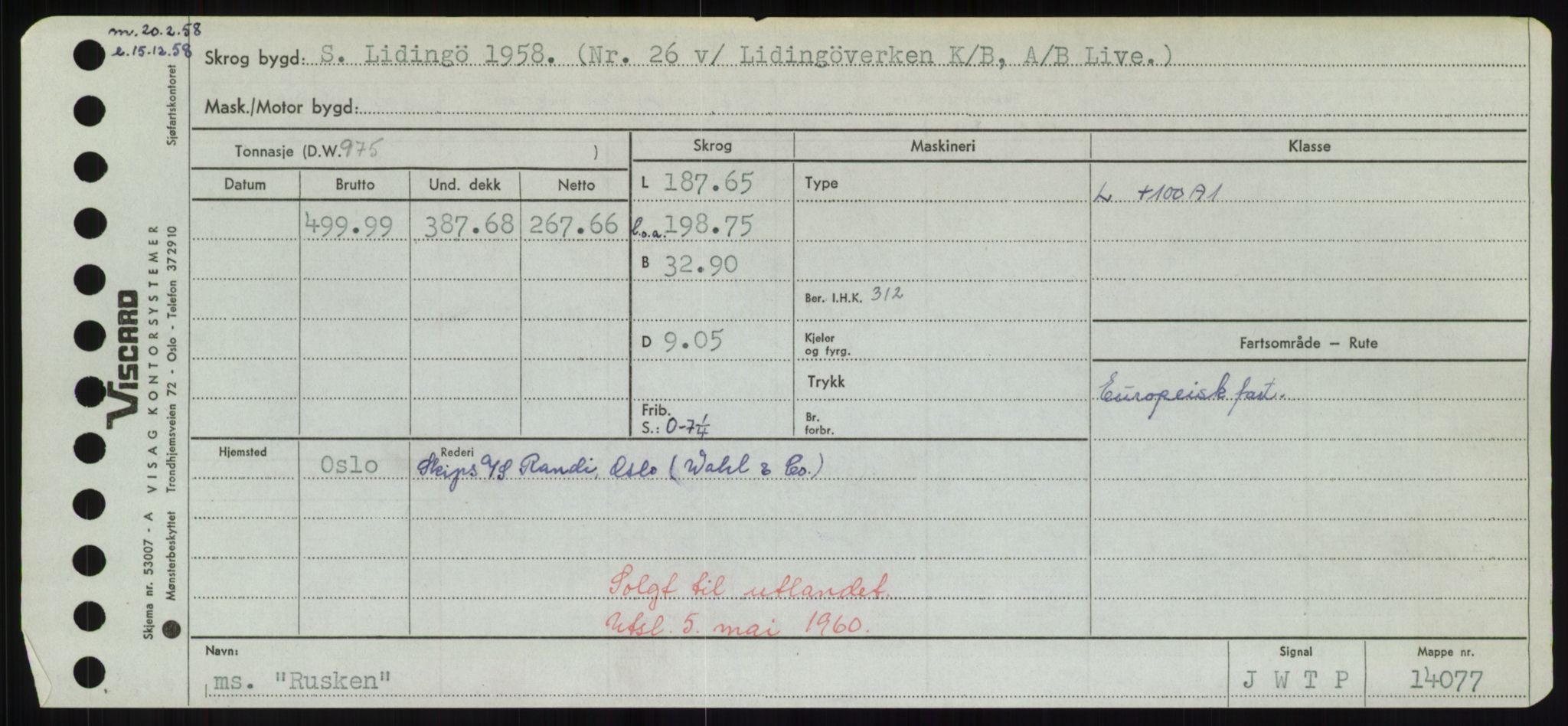 Sjøfartsdirektoratet med forløpere, Skipsmålingen, AV/RA-S-1627/H/Hd/L0031: Fartøy, Rju-Sam, s. 329