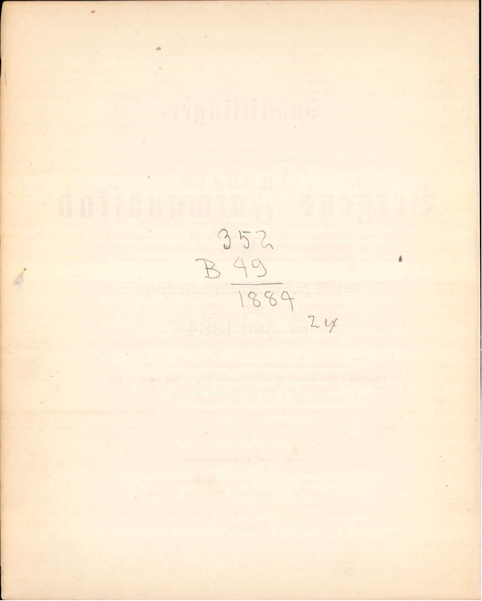 Bergen kommune. Formannskapet, BBA/A-0003/Ad/L0039: Bergens Kommuneforhandlinger, 1884