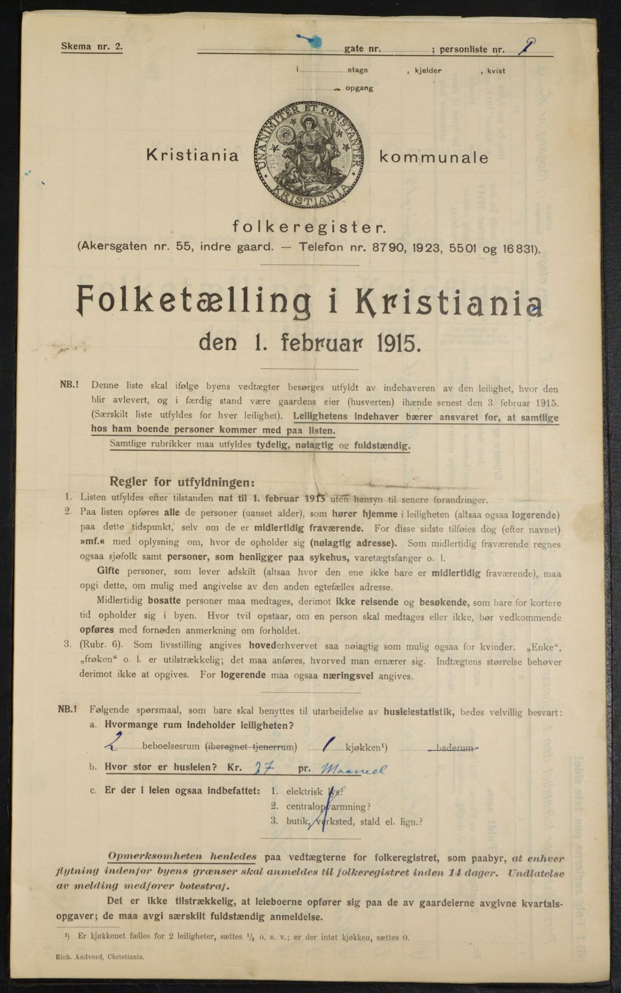 OBA, Kommunal folketelling 1.2.1915 for Kristiania, 1915, s. 58970