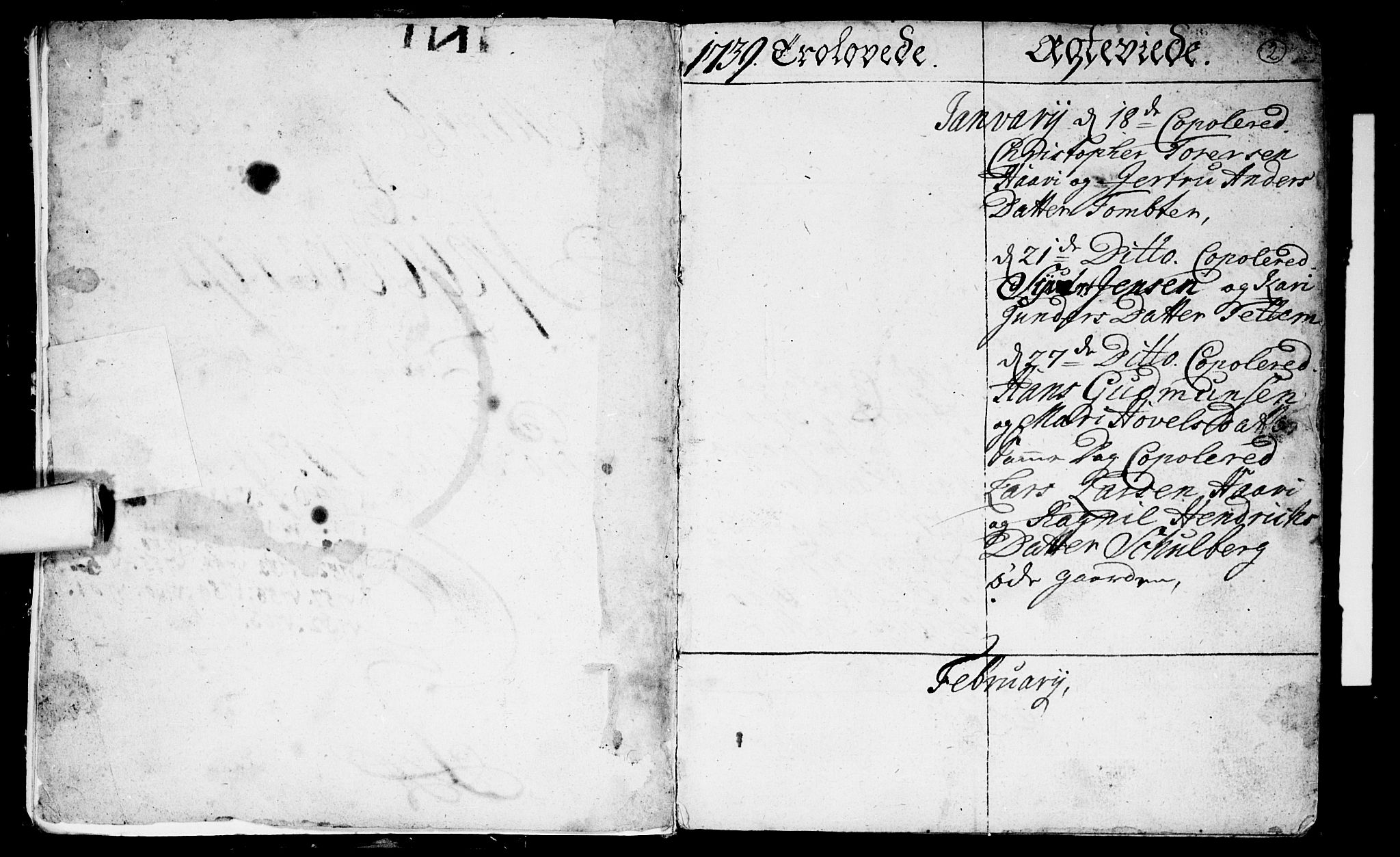 Spydeberg prestekontor Kirkebøker, SAO/A-10924/F/Fa/L0002: Ministerialbok nr. I 2, 1739-1780, s. 2