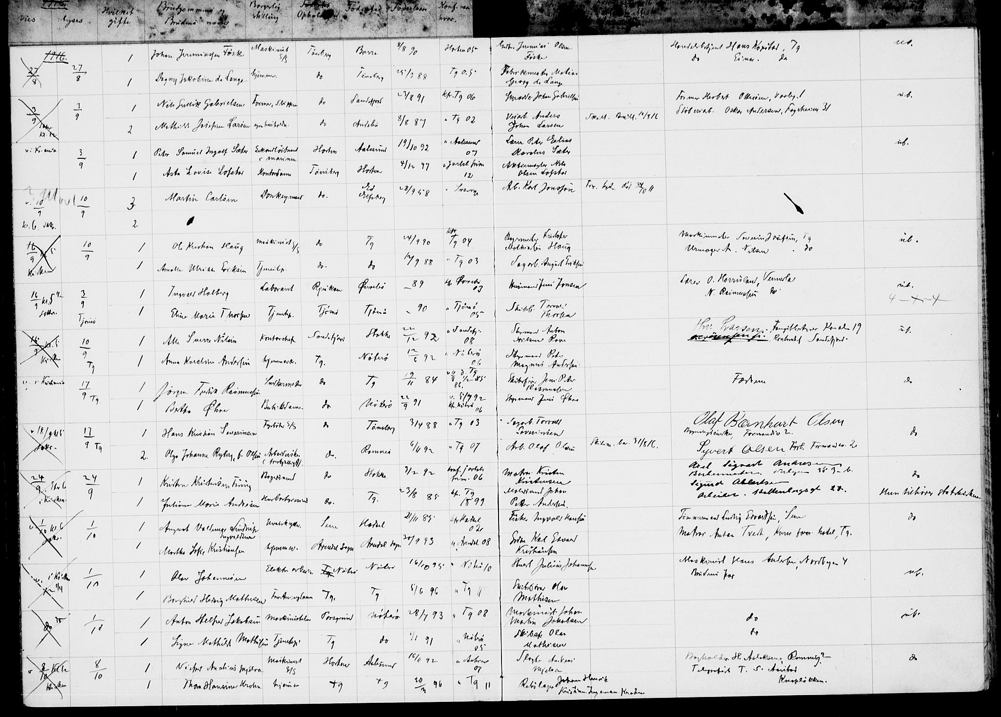 Tønsberg kirkebøker, AV/SAKO-A-330/H/Ha/L0006: Lysningsprotokoll nr. 6, 1916-1918