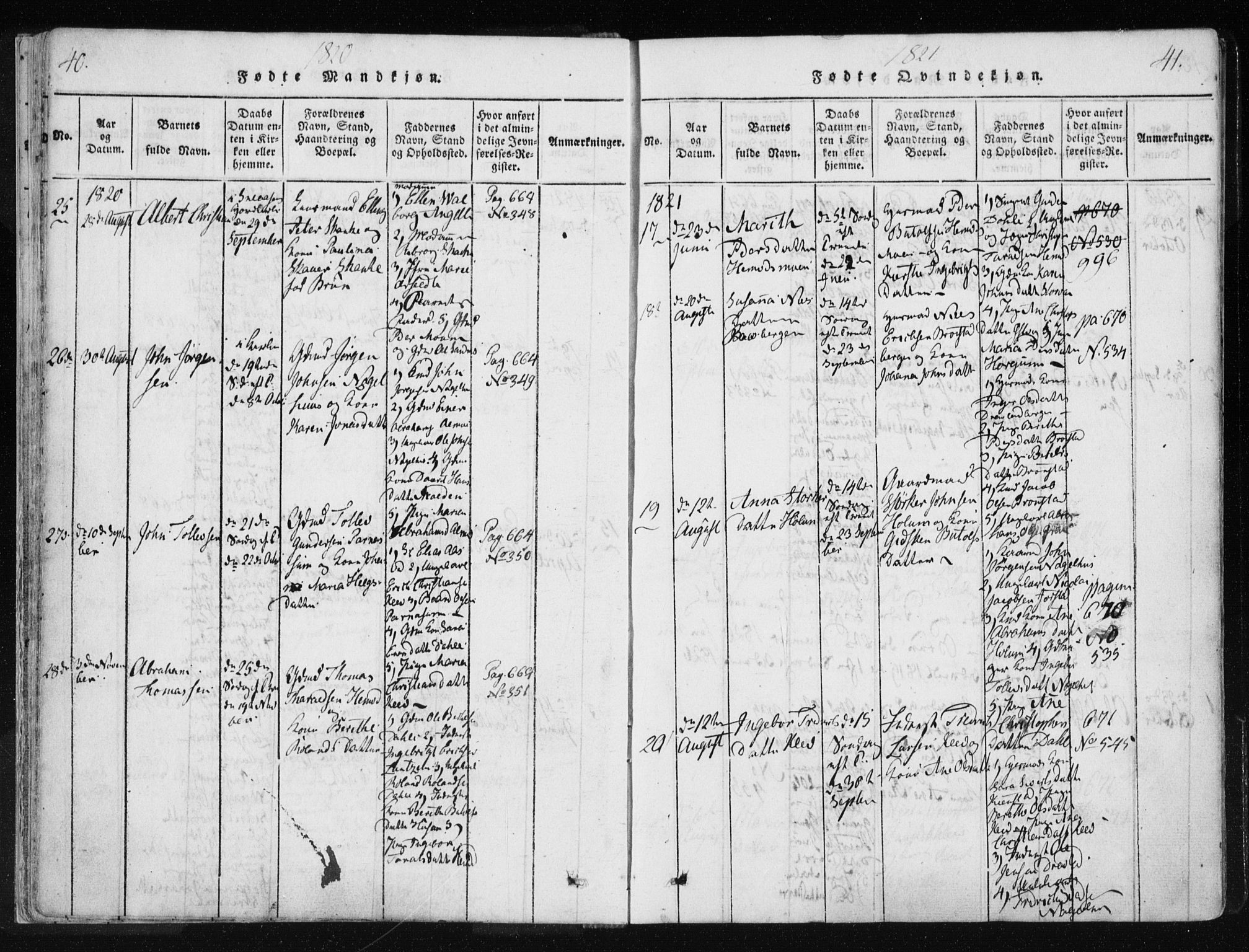 Ministerialprotokoller, klokkerbøker og fødselsregistre - Nord-Trøndelag, AV/SAT-A-1458/749/L0469: Ministerialbok nr. 749A03, 1817-1857, s. 40-41