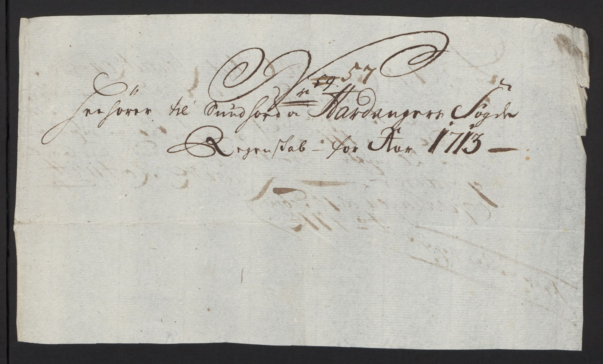 Rentekammeret inntil 1814, Reviderte regnskaper, Fogderegnskap, AV/RA-EA-4092/R48/L2989: Fogderegnskap Sunnhordland og Hardanger, 1713, s. 351