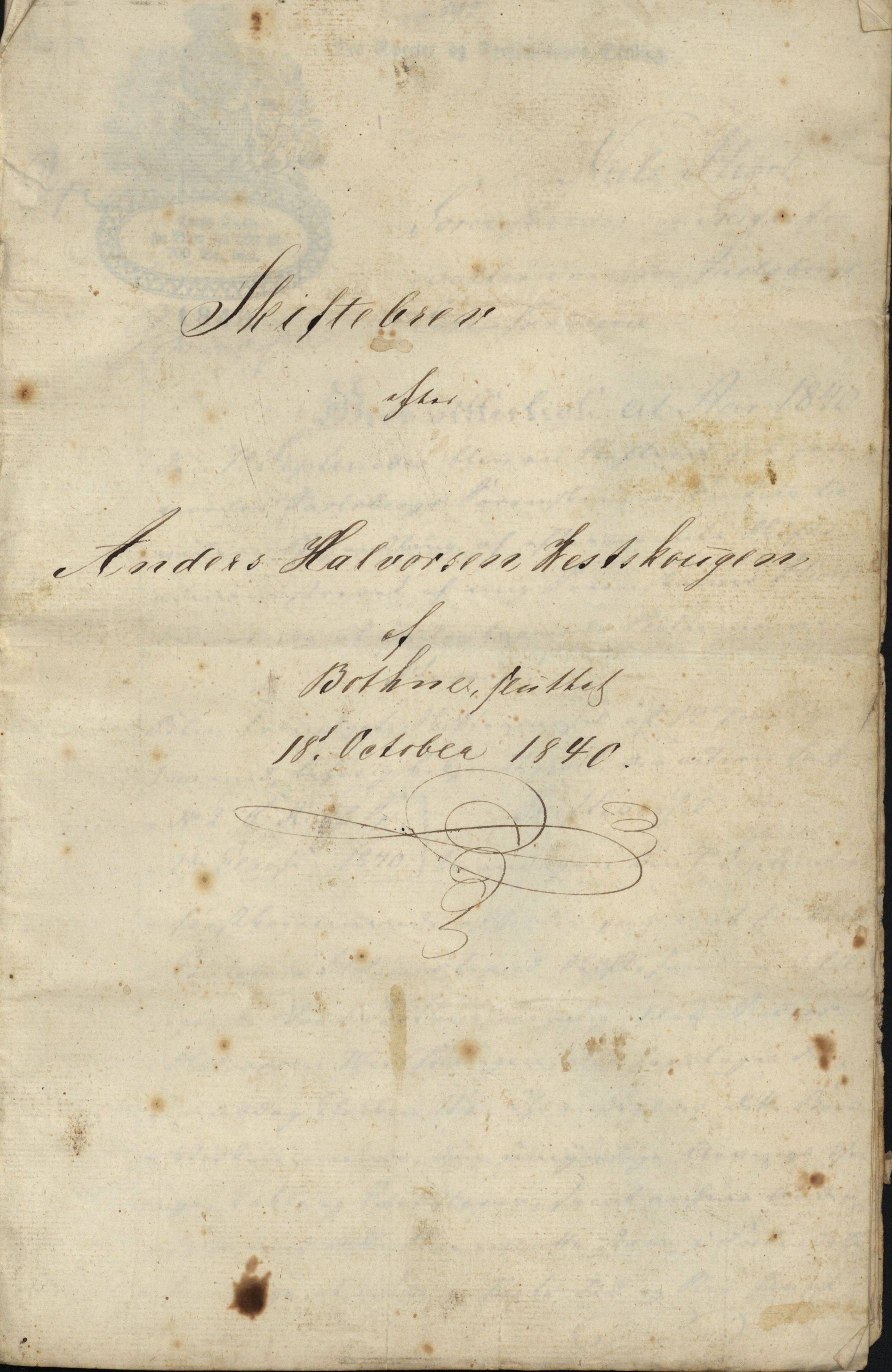 Pa 806 - Kalsrudslekten, VEMU/A-1929/F/L0002: Brev, kvitteringer, invitasjoner, kontrakter m.m., 1782-1870, s. 26