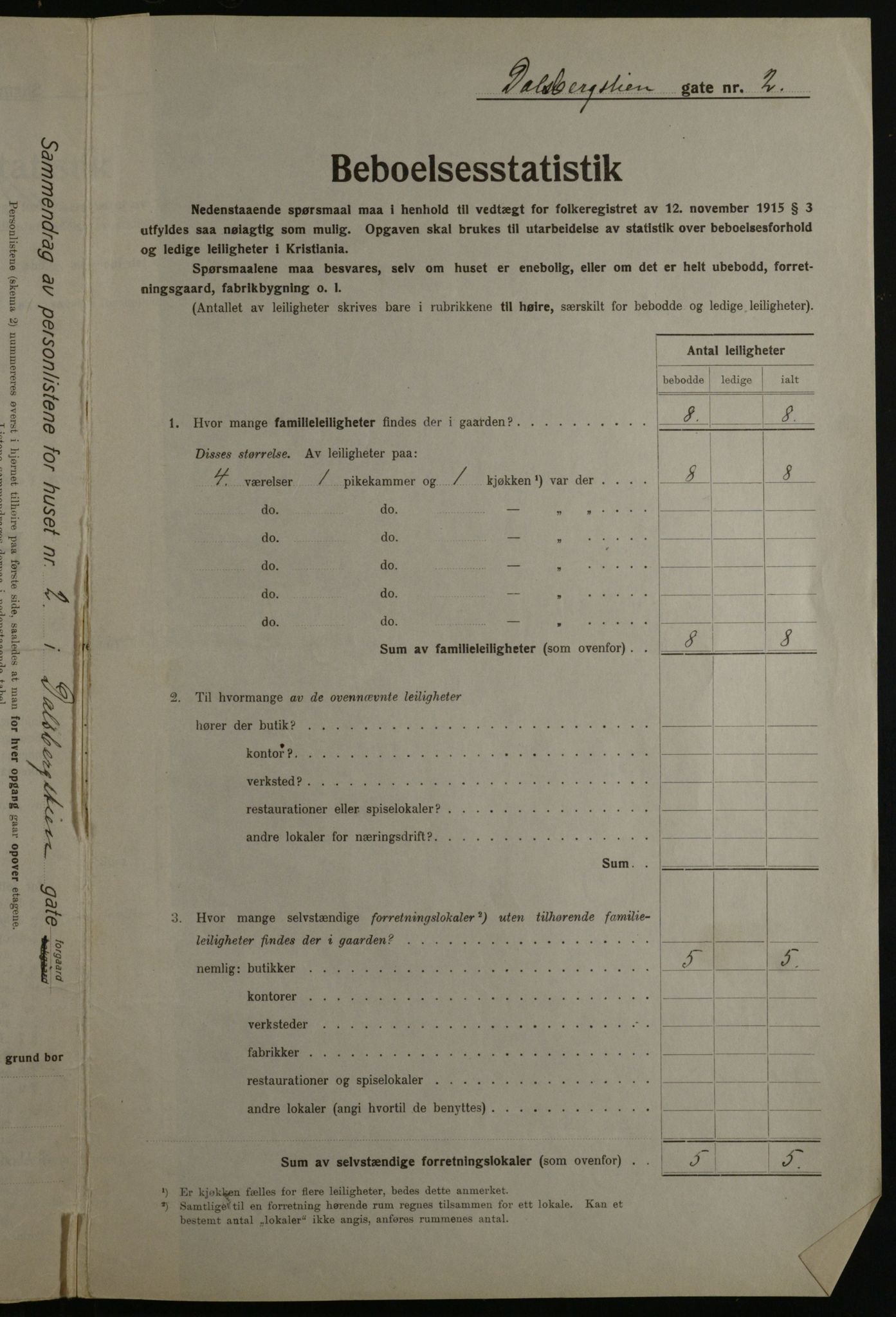 OBA, Kommunal folketelling 1.12.1923 for Kristiania, 1923, s. 15845