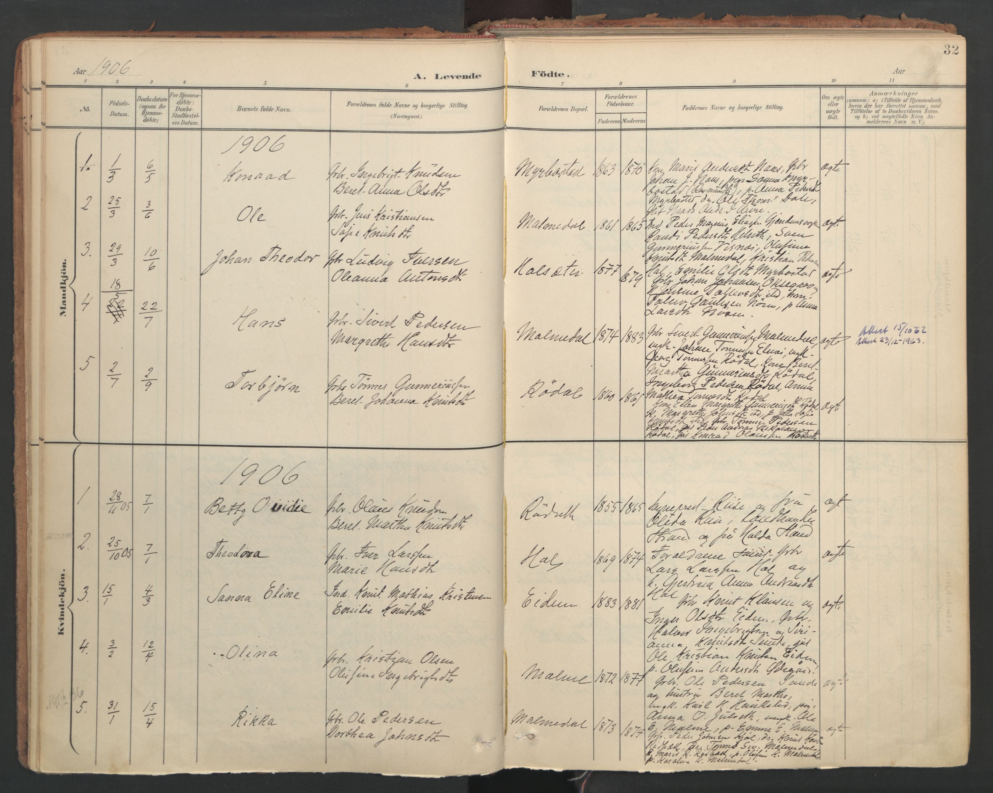 Ministerialprotokoller, klokkerbøker og fødselsregistre - Møre og Romsdal, AV/SAT-A-1454/564/L0741: Ministerialbok nr. 564A02, 1900-1976, s. 32