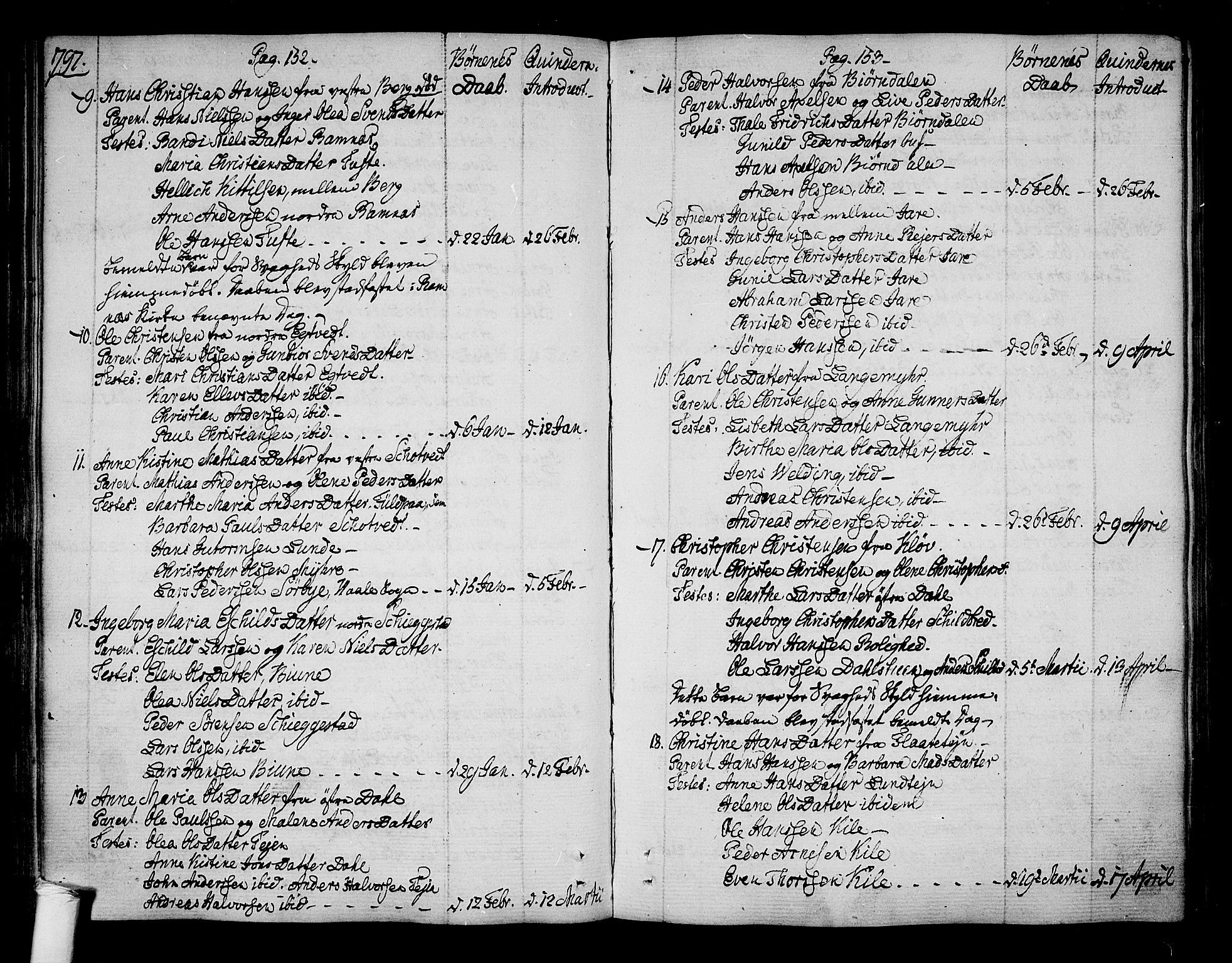Ramnes kirkebøker, SAKO/A-314/F/Fa/L0003: Ministerialbok nr. I 3, 1790-1813, s. 152-153