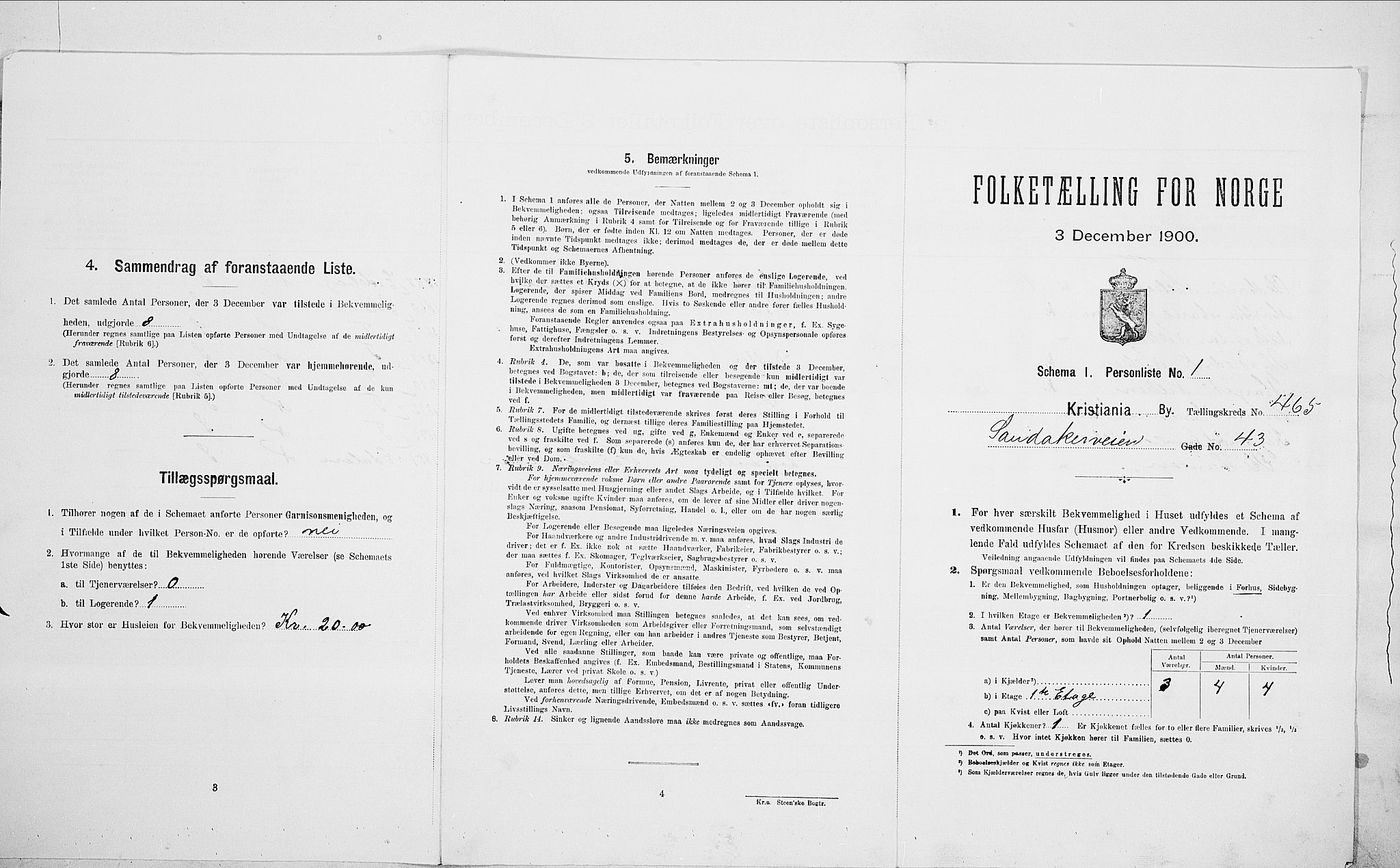 SAO, Folketelling 1900 for 0301 Kristiania kjøpstad, 1900, s. 78357