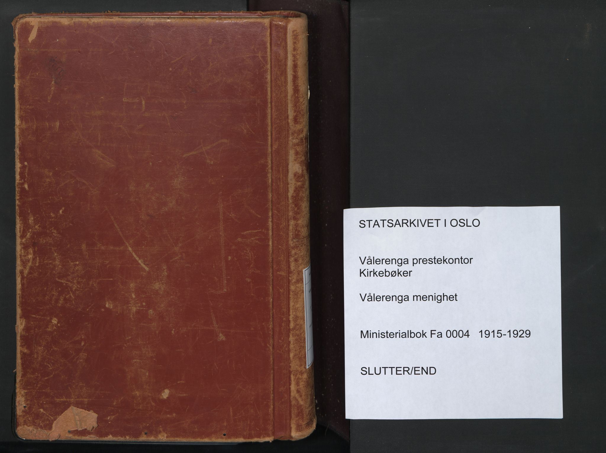 Vålerengen prestekontor Kirkebøker, SAO/A-10878/F/Fa/L0004: Ministerialbok nr. 4, 1915-1929