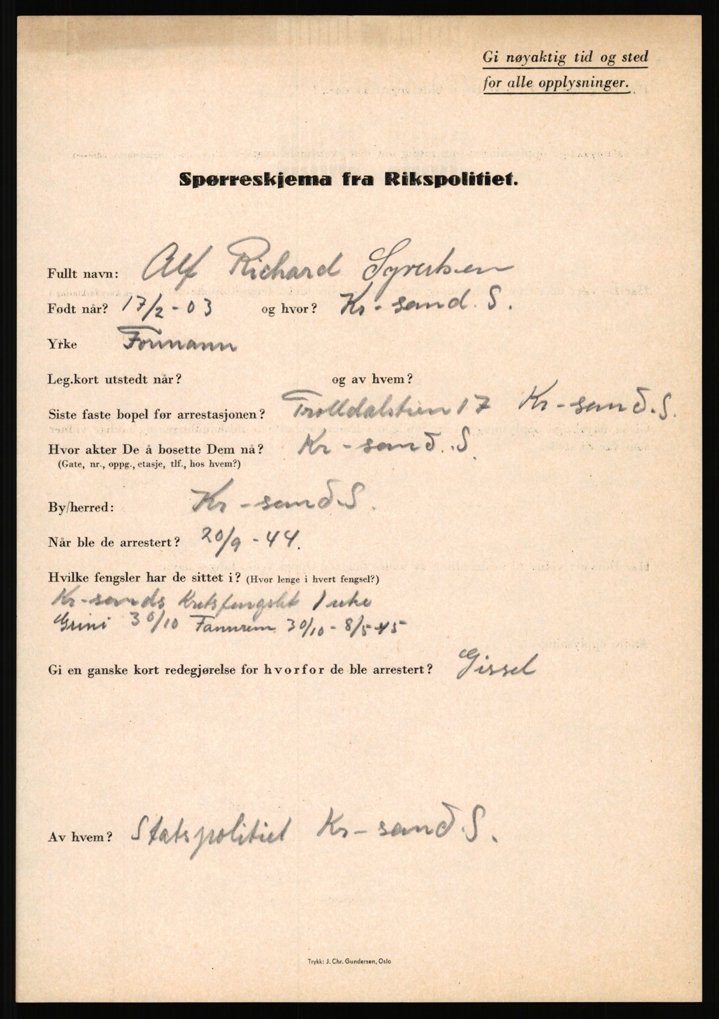 Rikspolitisjefen, AV/RA-S-1560/L/L0016: Sti, Lauritz - Tettum, Karl August, 1940-1945, s. 597