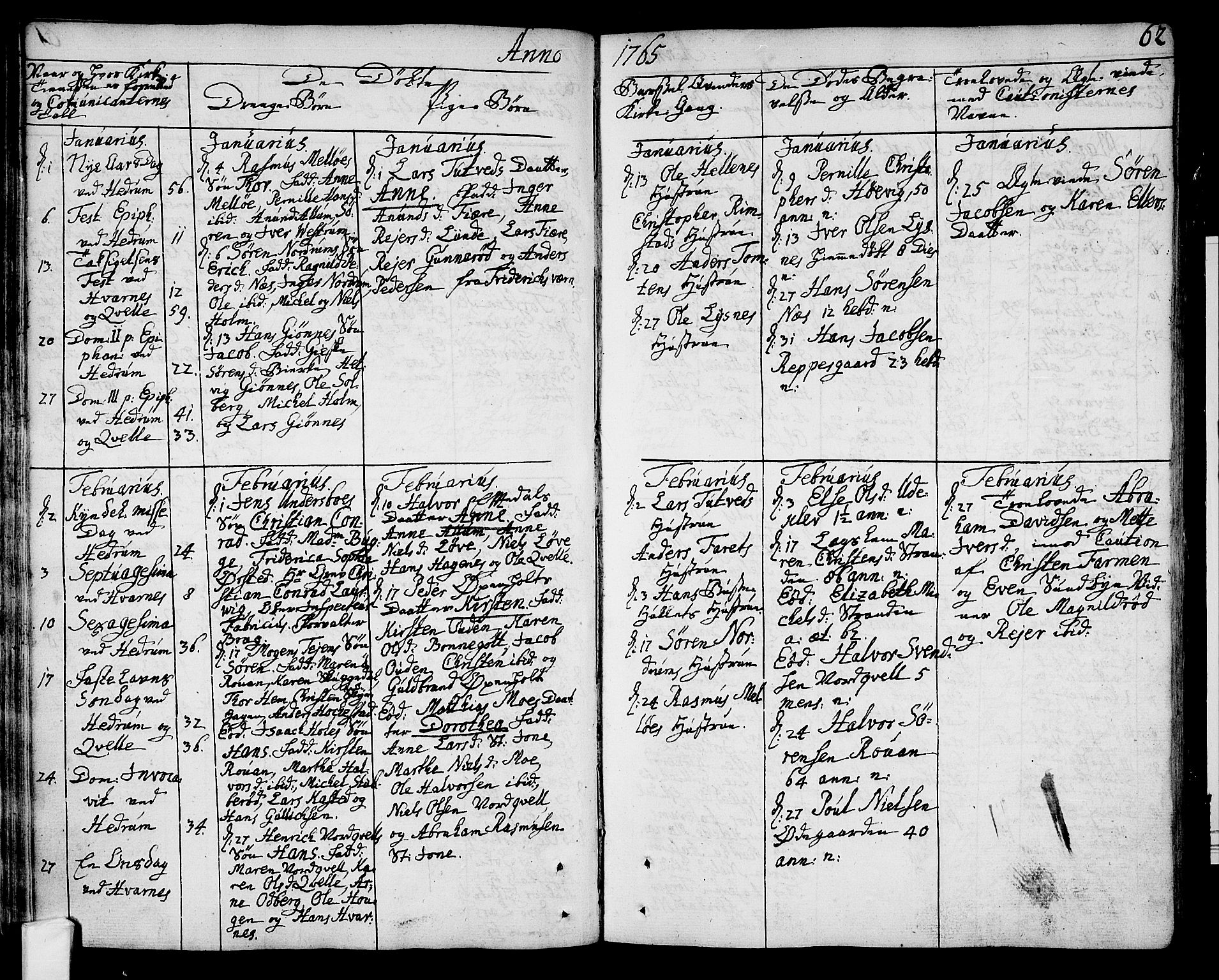Hedrum kirkebøker, AV/SAKO-A-344/F/Fa/L0001: Ministerialbok nr. I 1, 1751-1785, s. 62
