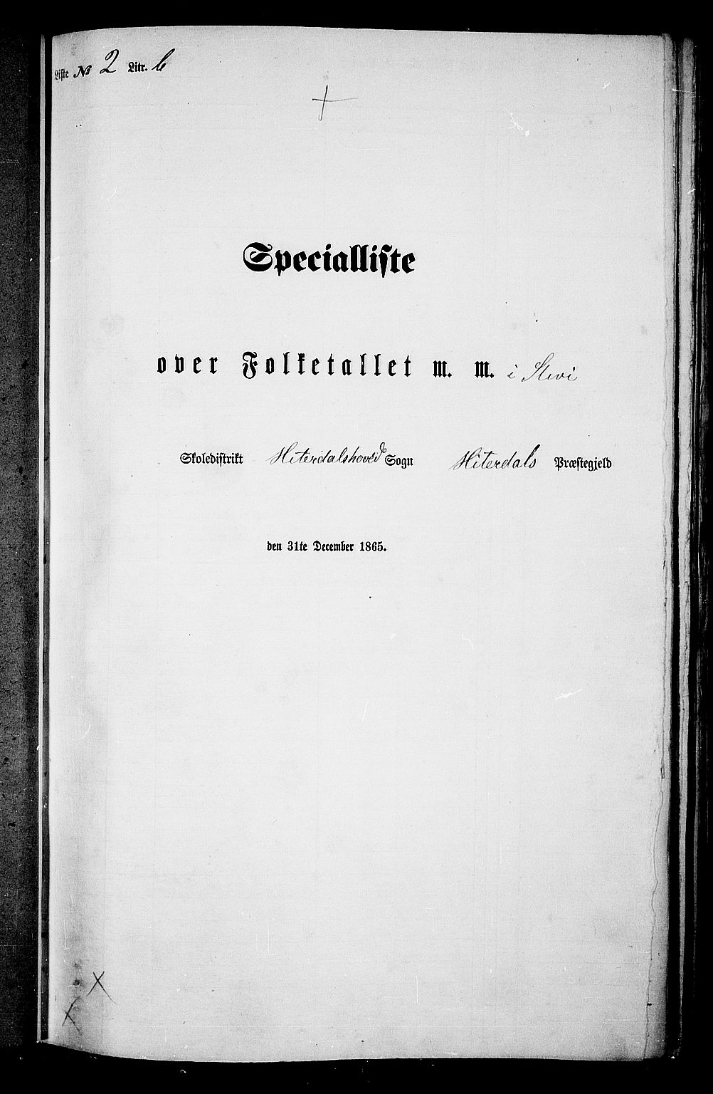 RA, Folketelling 1865 for 0823P Heddal prestegjeld, 1865, s. 36