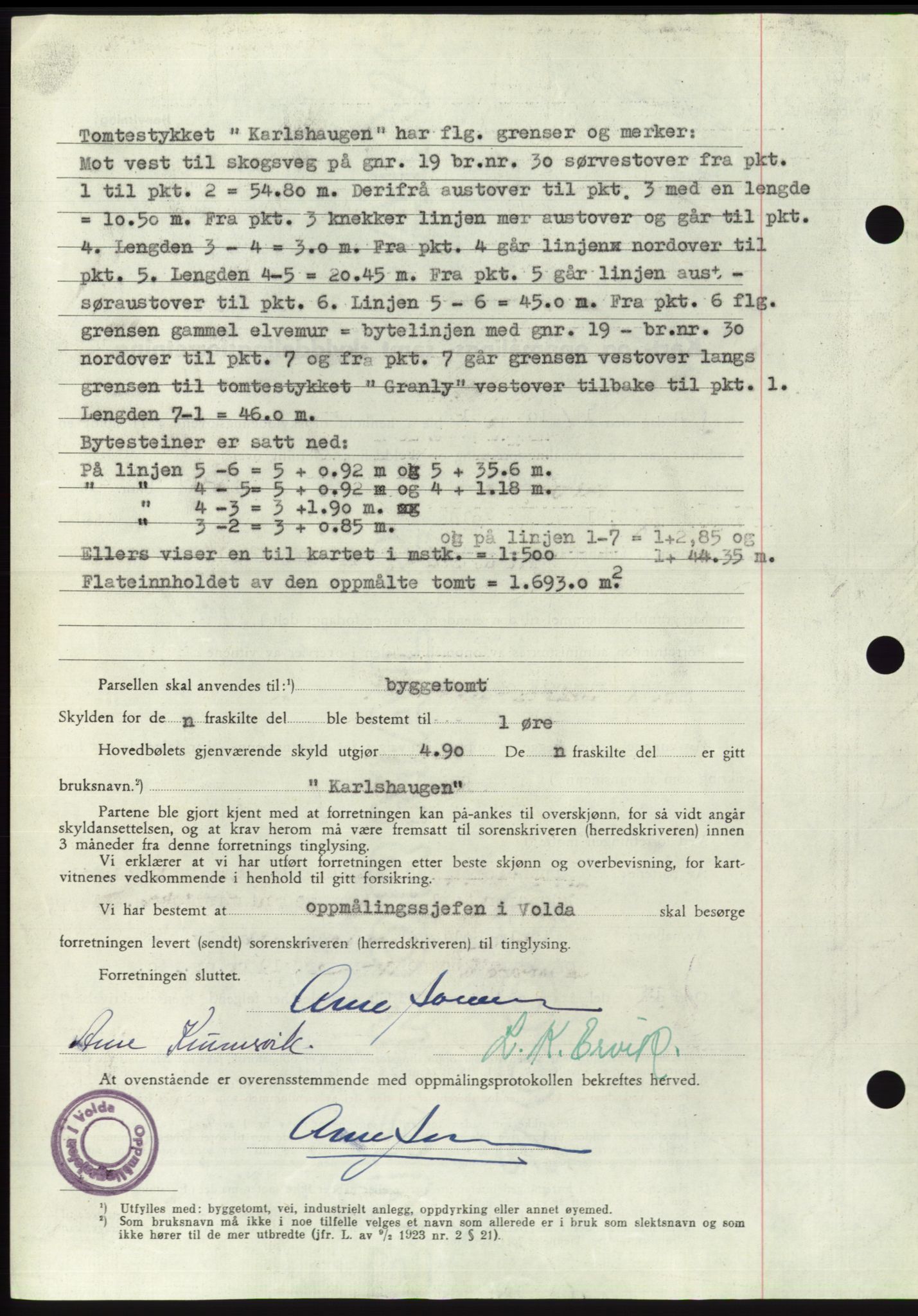 Søre Sunnmøre sorenskriveri, AV/SAT-A-4122/1/2/2C/L0090: Pantebok nr. 16A, 1951-1951, Dagboknr: 2299/1951