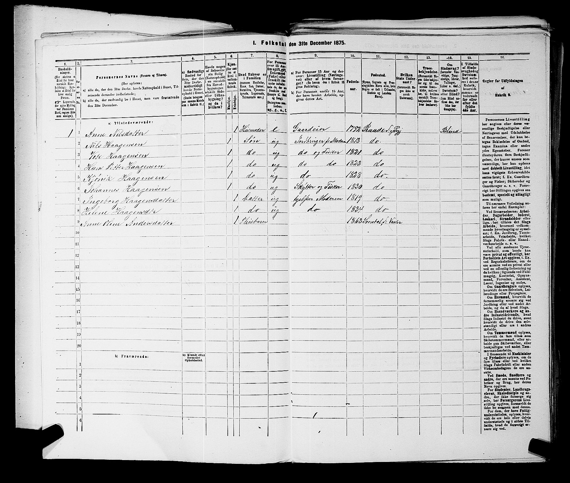 RA, Folketelling 1875 for 0135P Råde prestegjeld, 1875, s. 337