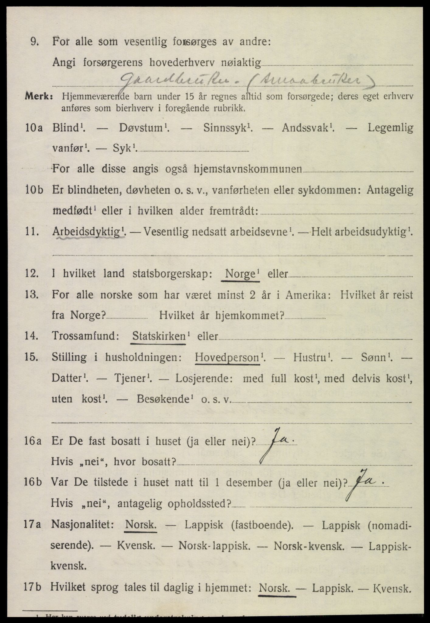 SAT, Folketelling 1920 for 1736 Snåsa herred, 1920, s. 1213