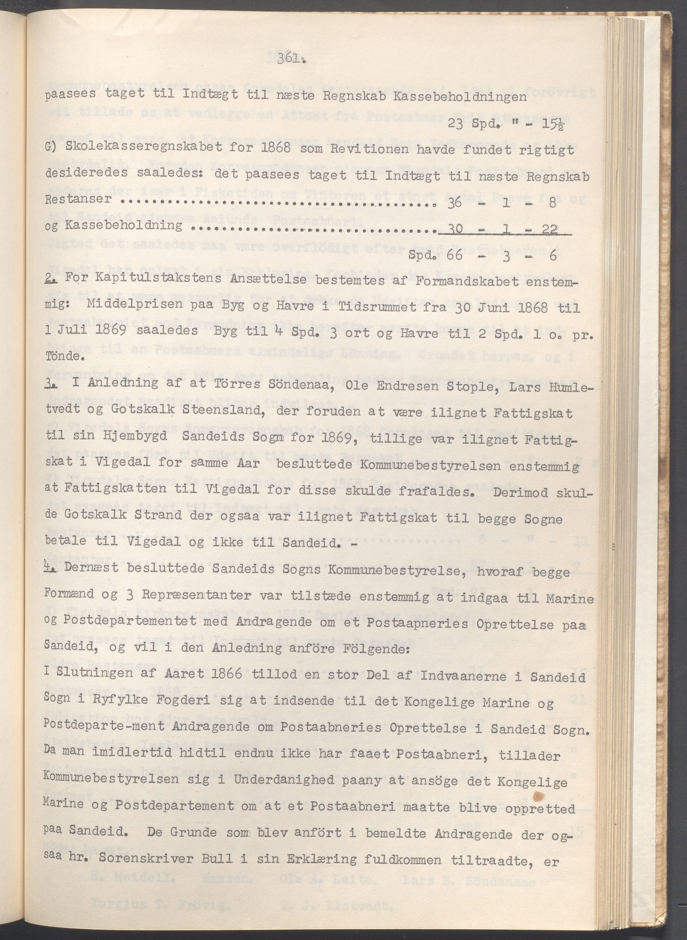 Vikedal kommune - Formannskapet, IKAR/K-100598/A/Ac/L0002: Avskrift av møtebok, 1862-1874, s. 361