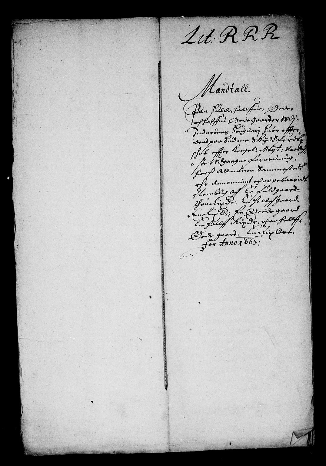 Rentekammeret inntil 1814, Reviderte regnskaper, Stiftamtstueregnskaper, Trondheim stiftamt og Nordland amt, AV/RA-EA-6044/R/Rd/L0007: Trondheim stiftamt, 1663