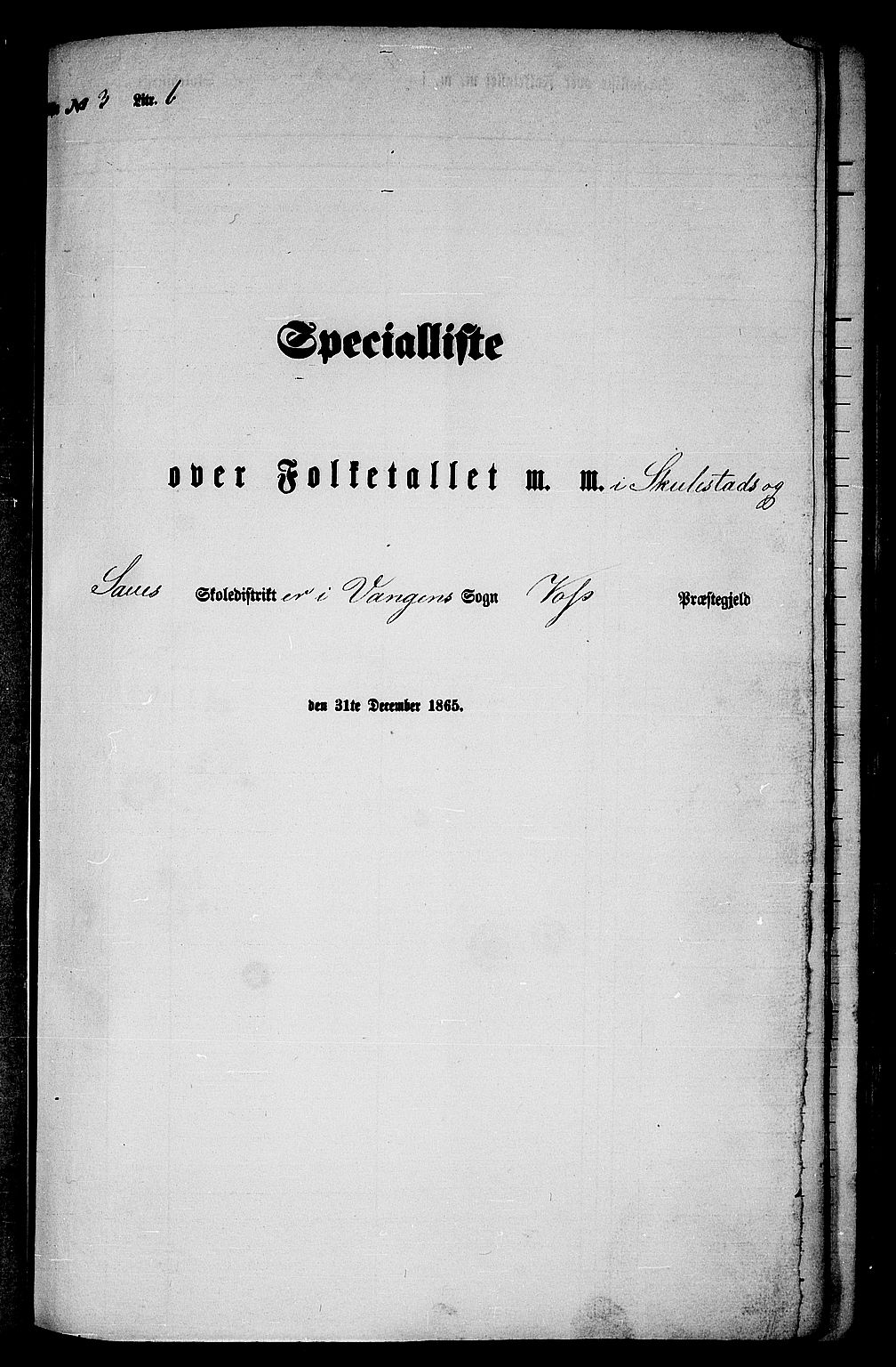 RA, Folketelling 1865 for 1235P Voss prestegjeld, 1865, s. 79