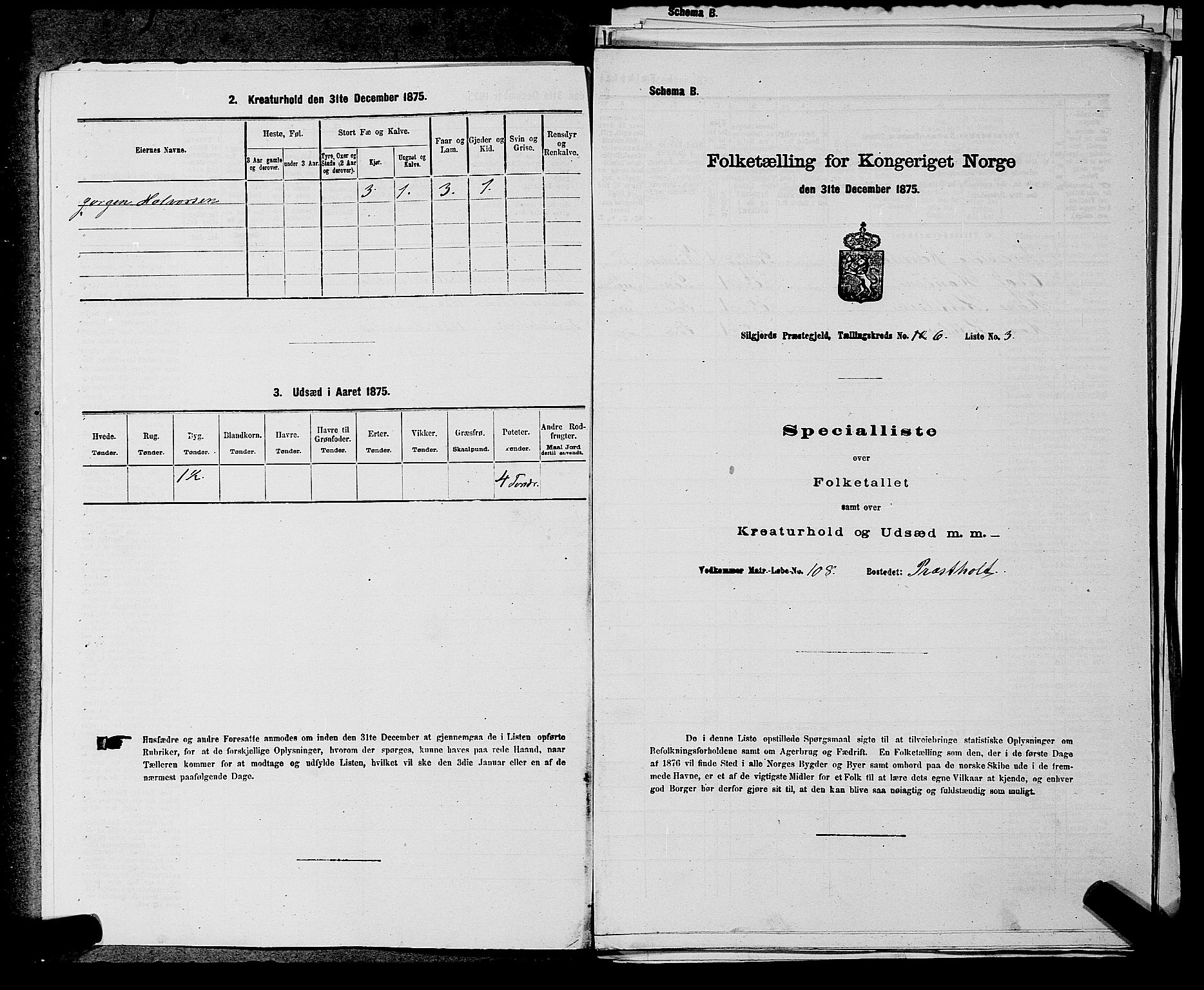 SAKO, Folketelling 1875 for 0828P Seljord prestegjeld, 1875, s. 714