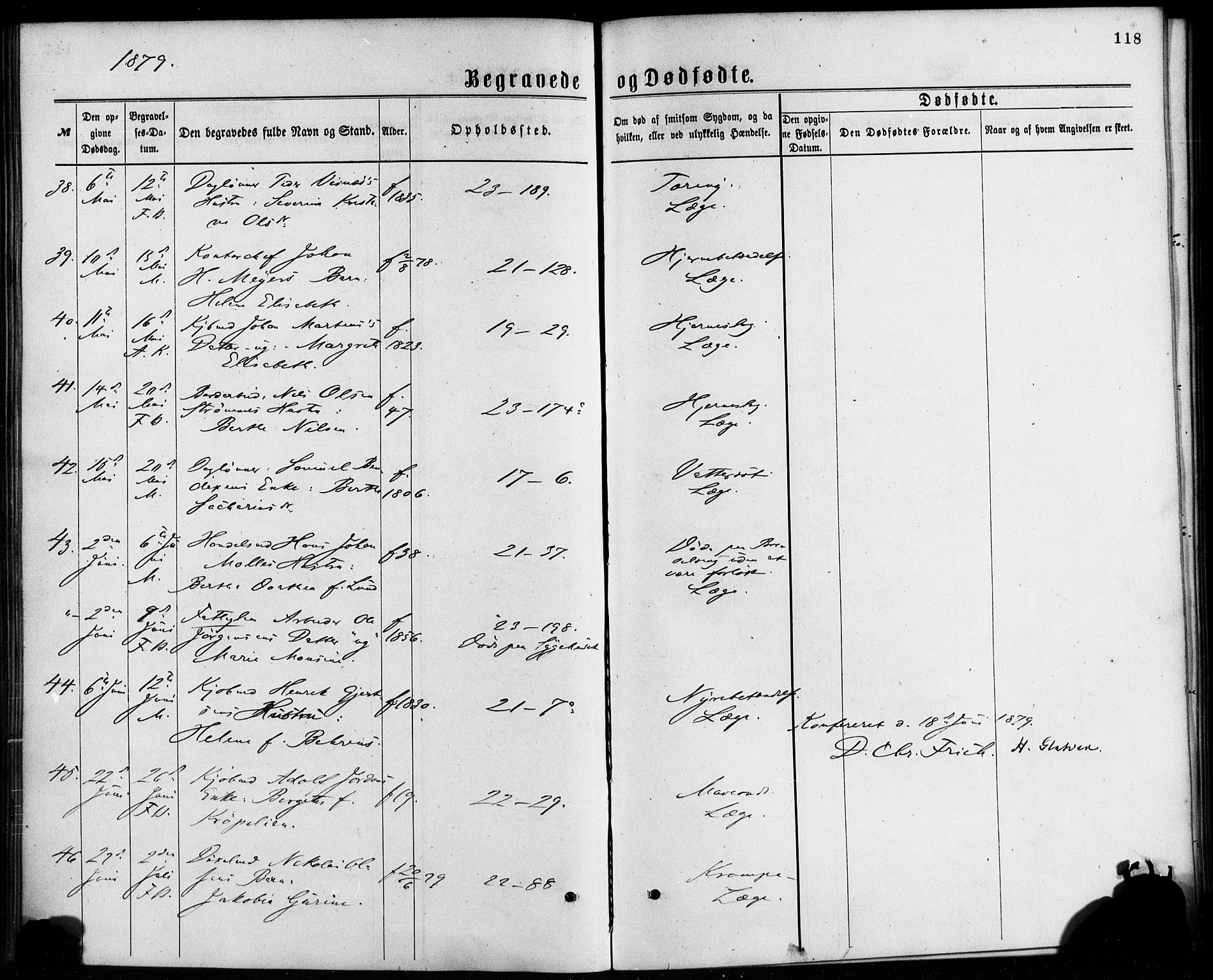Korskirken sokneprestembete, AV/SAB-A-76101/H/Haa/L0046: Ministerialbok nr. E 4, 1875-1883, s. 118