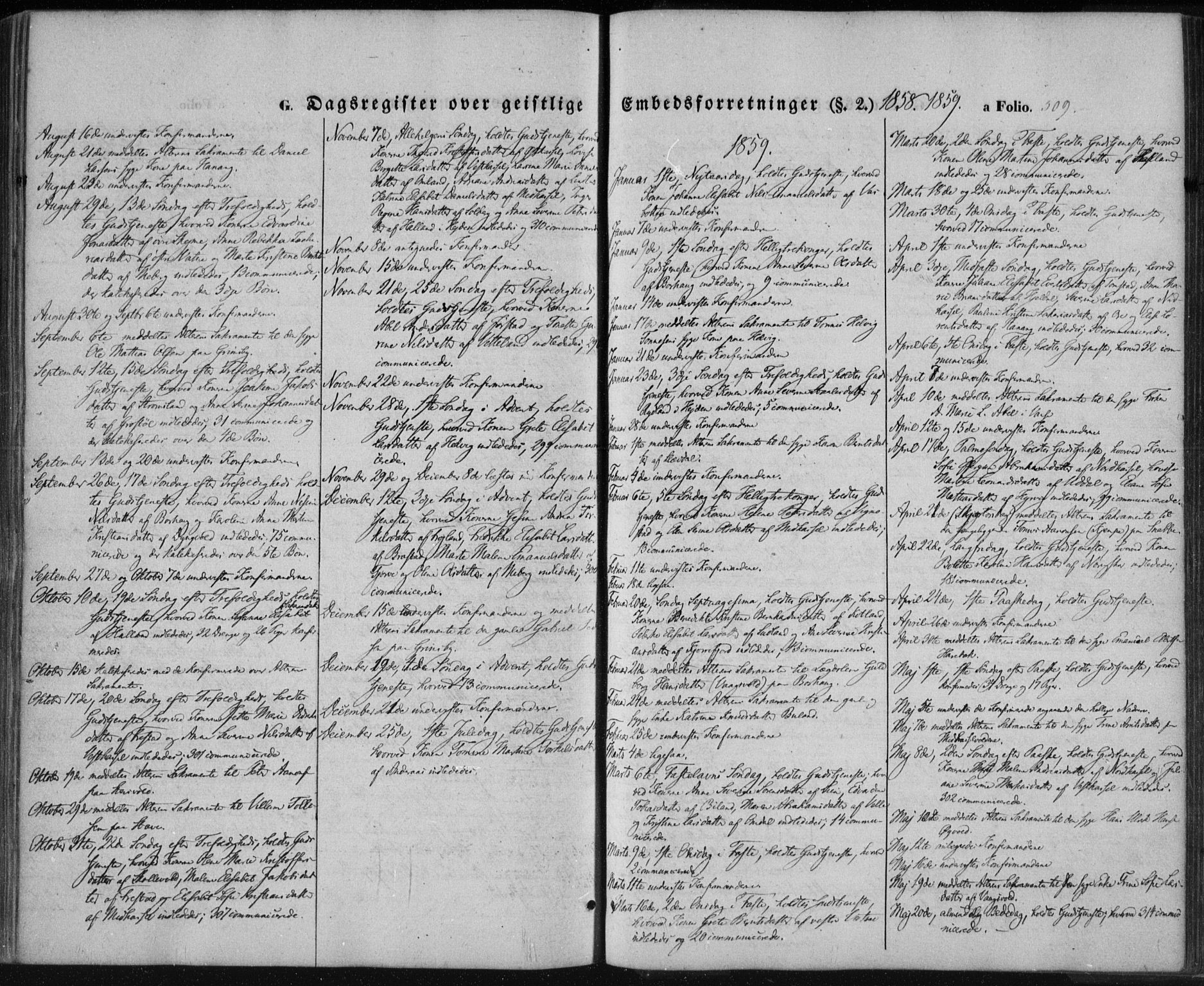 Lista sokneprestkontor, SAK/1111-0027/F/Fa/L0010: Ministerialbok nr. A 10, 1846-1861, s. 509