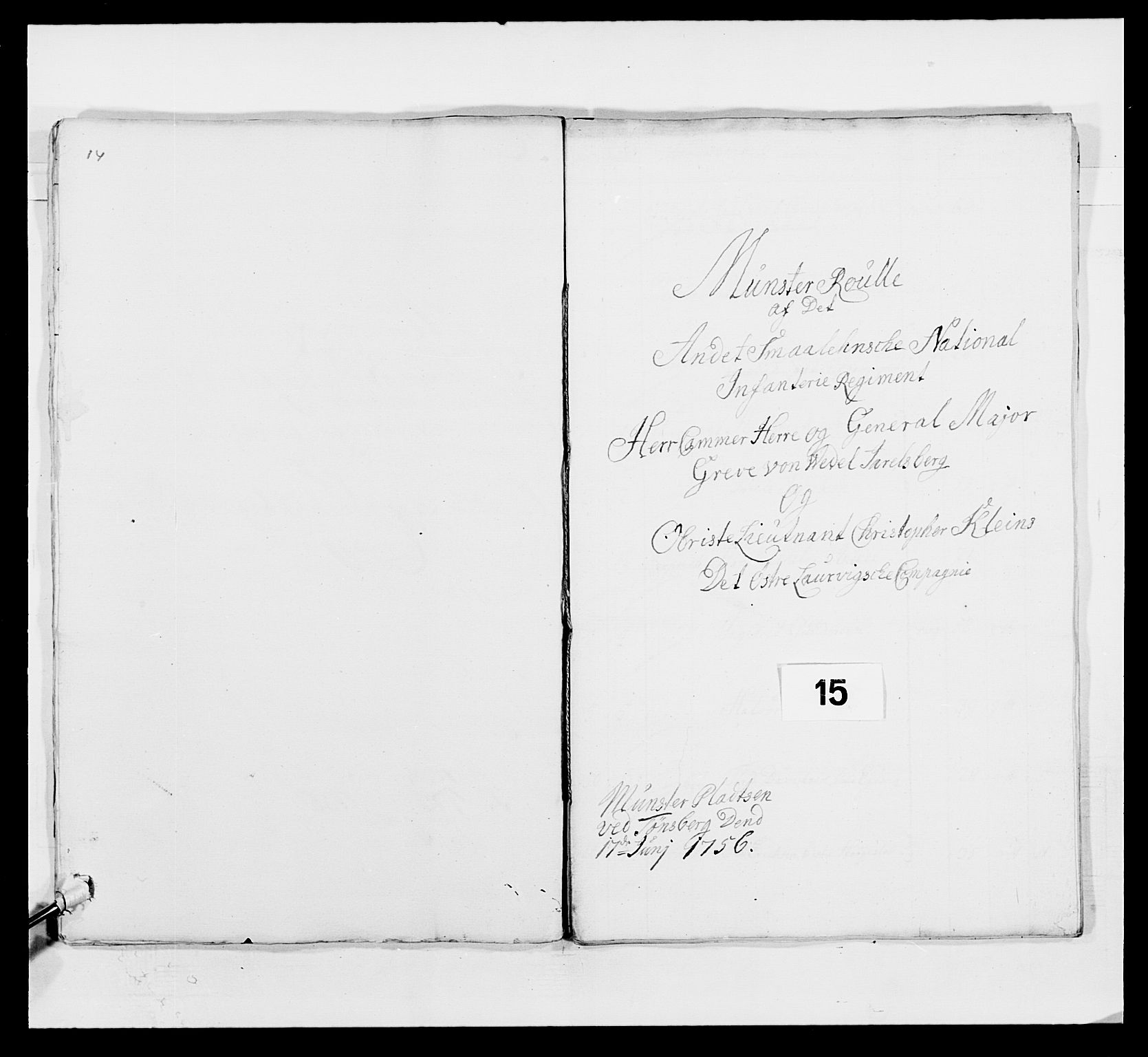 Kommanderende general (KG I) med Det norske krigsdirektorium, AV/RA-EA-5419/E/Ea/L0497: 2. Smålenske regiment, 1748-1765, s. 285