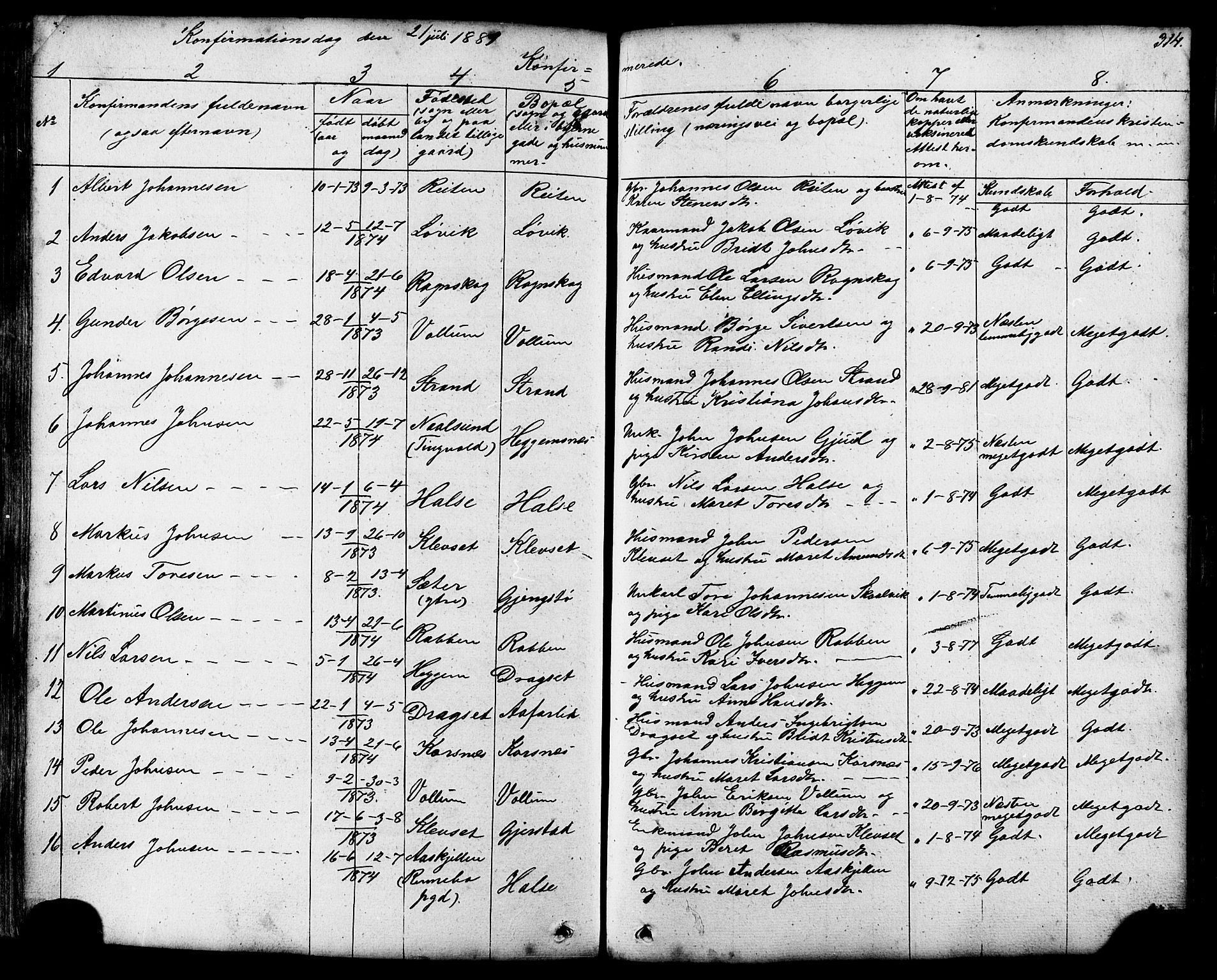 Ministerialprotokoller, klokkerbøker og fødselsregistre - Møre og Romsdal, AV/SAT-A-1454/576/L0890: Klokkerbok nr. 576C01, 1837-1908, s. 314
