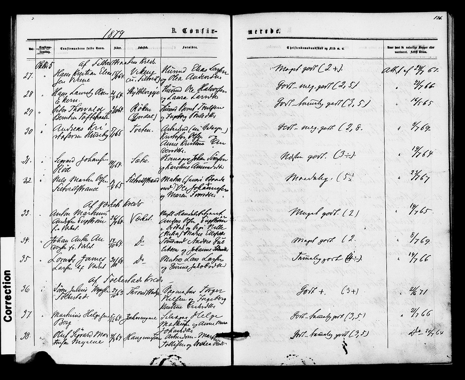 Hurum kirkebøker, AV/SAKO-A-229/F/Fa/L0013: Ministerialbok nr. 13, 1876-1881, s. 126