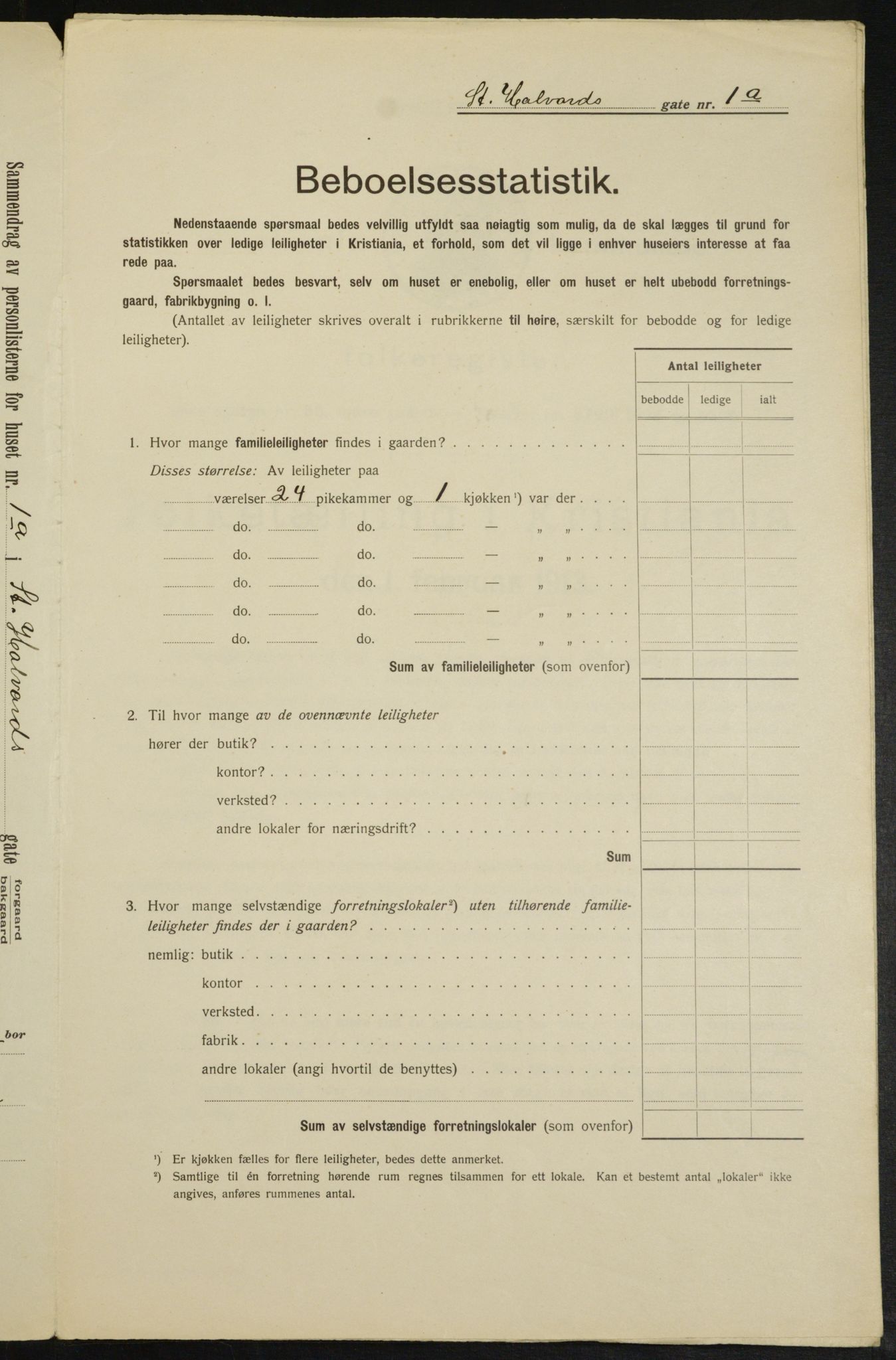 OBA, Kommunal folketelling 1.2.1913 for Kristiania, 1913, s. 87405