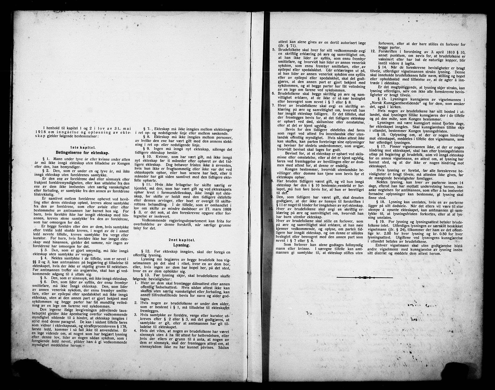 Nykirken Sokneprestembete, SAB/A-77101: Lysningsprotokoll nr. II.5.B.1, 1920-1928