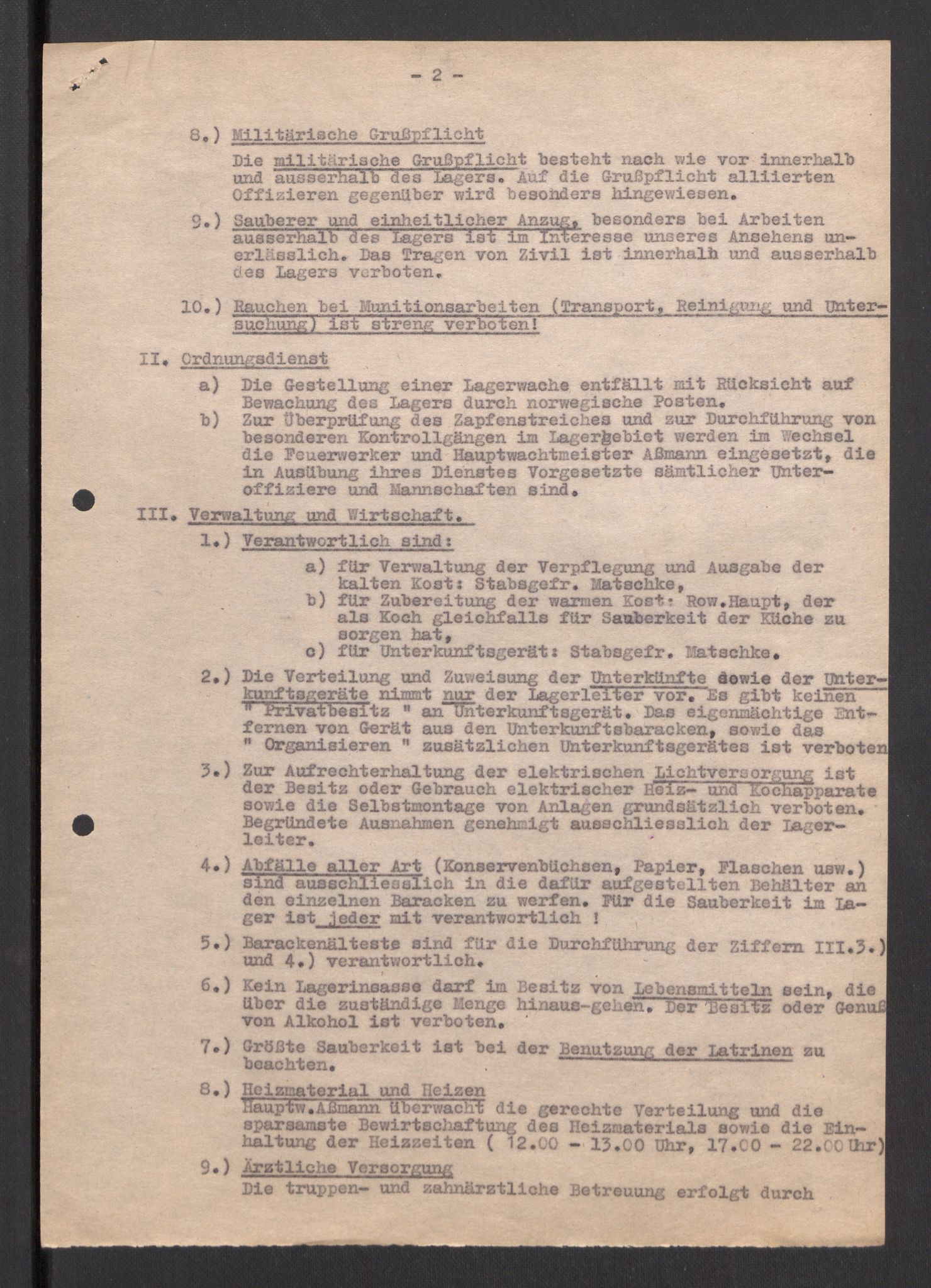 Deutscher Oberbefehlshaber Norwegen (DOBN), RA/RAFA-2197/D/Dja/L0070/0001: DBO Abt. 1a / Lagerordnungen, 1946