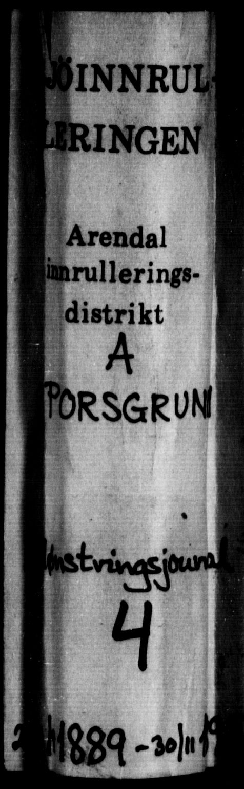 Porsgrunn innrulleringskontor, AV/SAKO-A-829/H/Ha/L0004: Mønstringsjournal, 1889-1895, s. 1