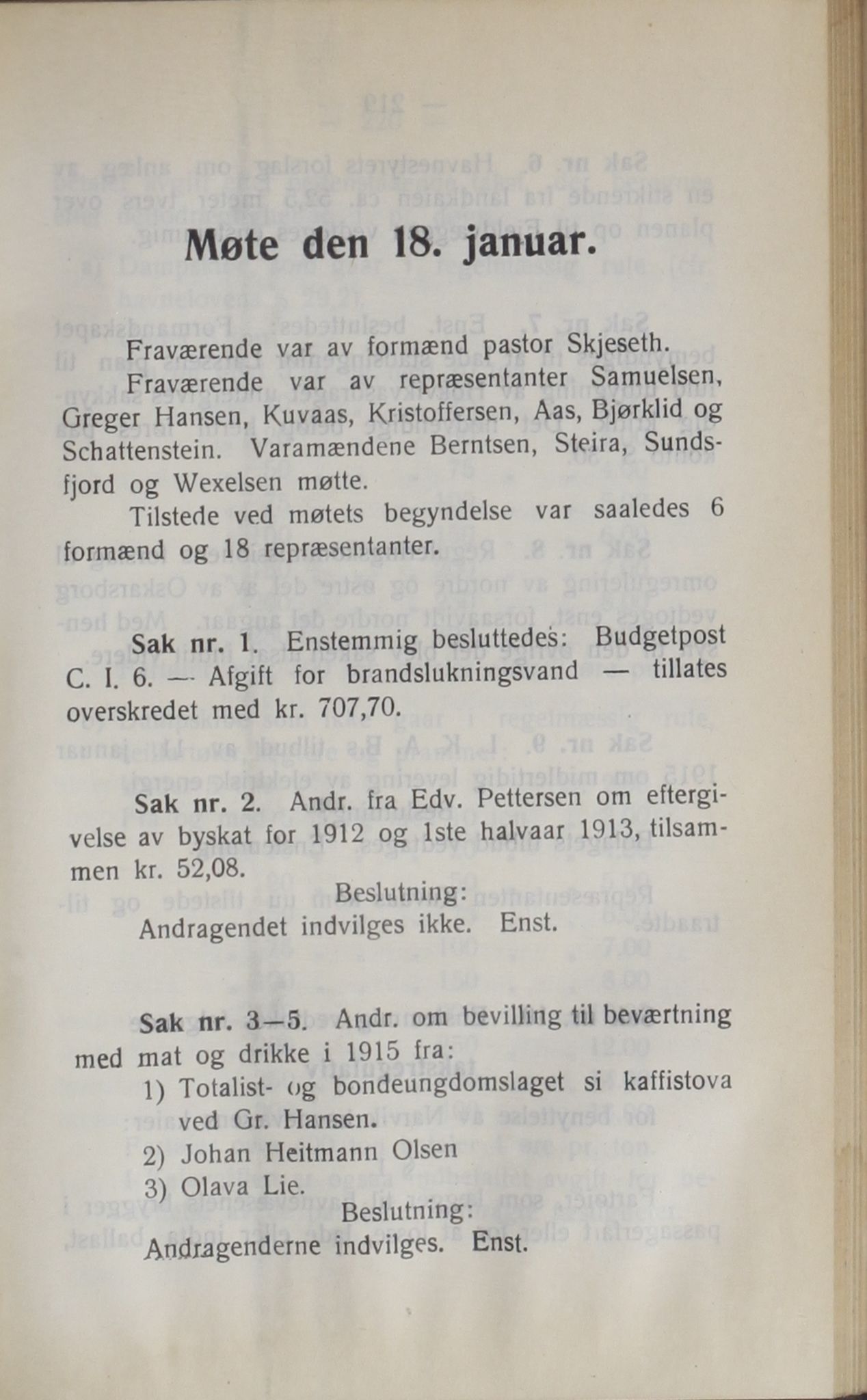 Narvik kommune. Formannskap , AIN/K-18050.150/A/Ab/L0005: Møtebok, 1915