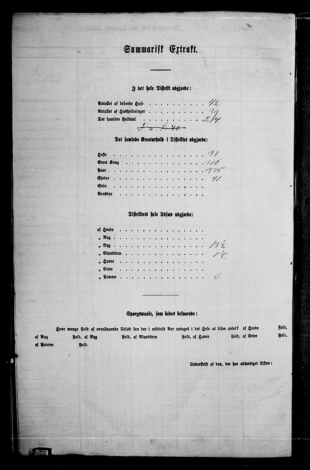 RA, Folketelling 1865 for 0580P Sollia prestegjeld, 1865, s. 16