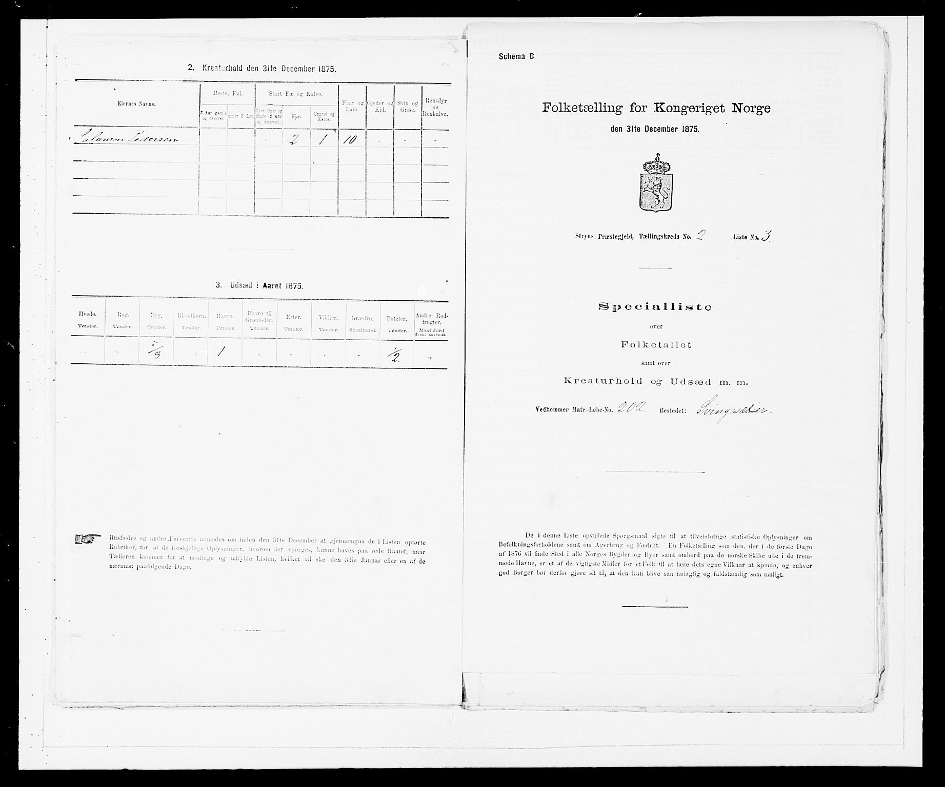 SAB, Folketelling 1875 for 1448P Stryn prestegjeld, 1875, s. 82