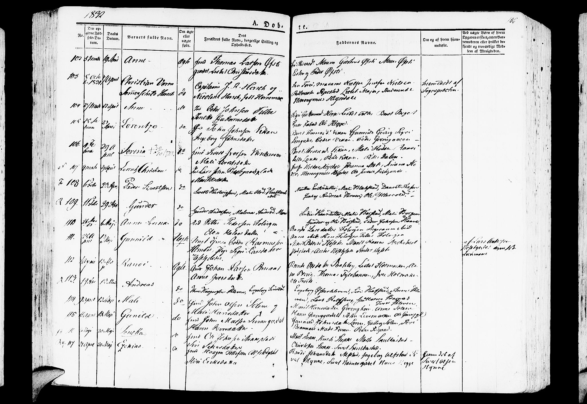 Ministerialprotokoller, klokkerbøker og fødselsregistre - Nord-Trøndelag, SAT/A-1458/709/L0070: Ministerialbok nr. 709A10, 1820-1832, s. 156