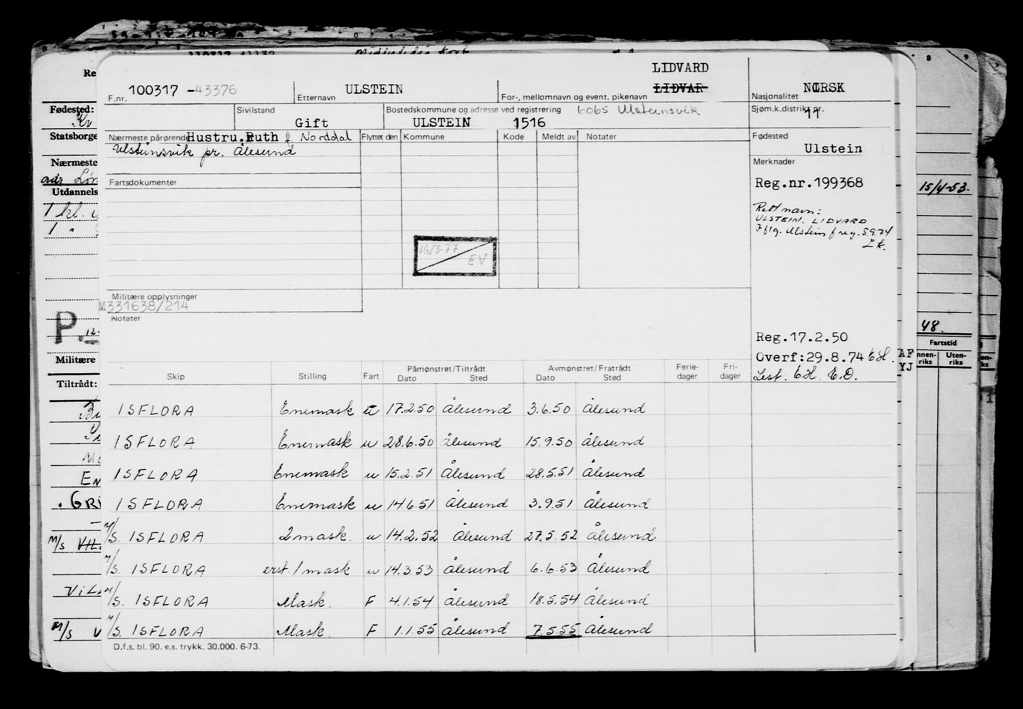 Direktoratet for sjømenn, AV/RA-S-3545/G/Gb/L0146: Hovedkort, 1917, s. 603