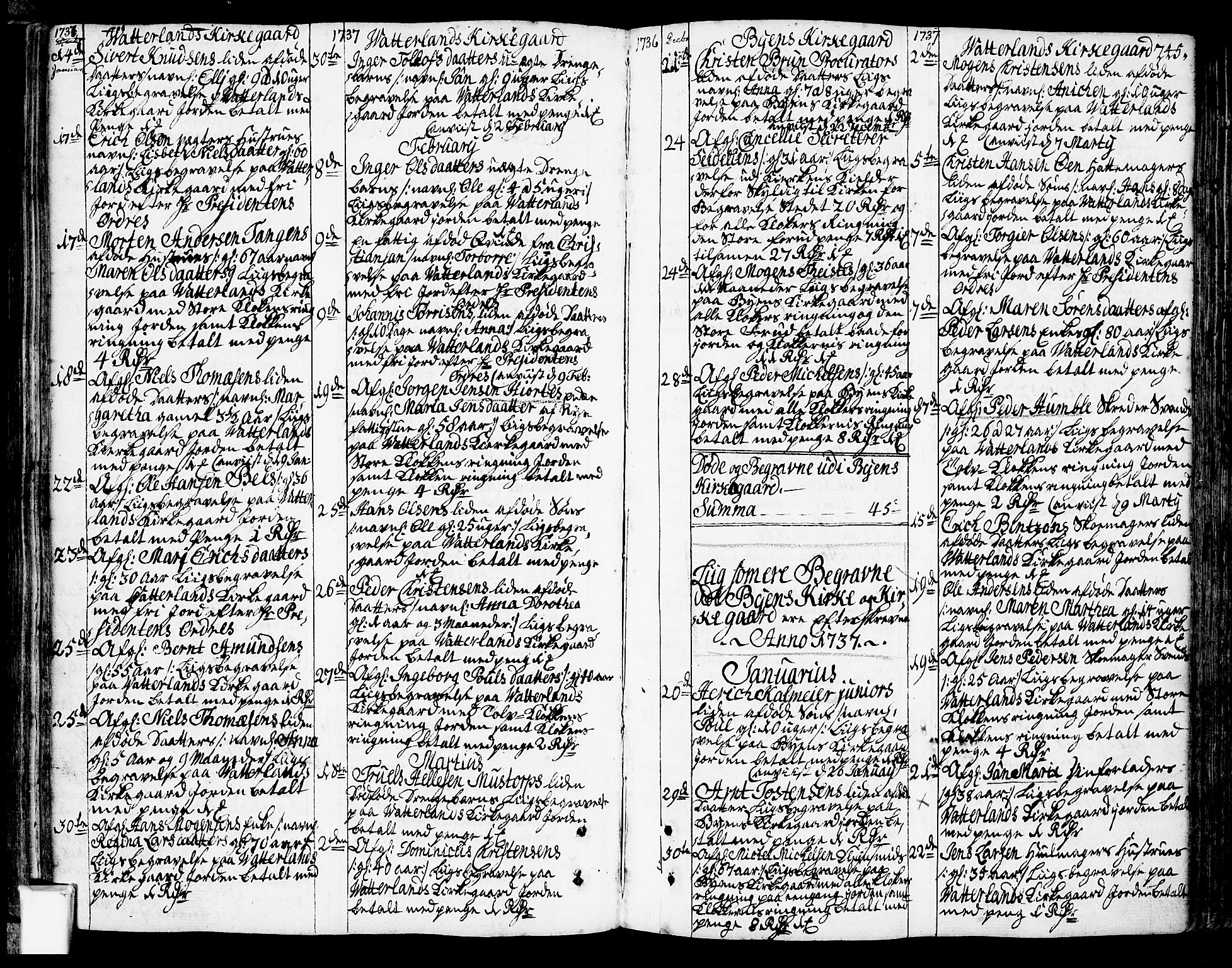 Oslo domkirke Kirkebøker, SAO/A-10752/F/Fa/L0003: Ministerialbok nr. 3, 1731-1743, s. 245